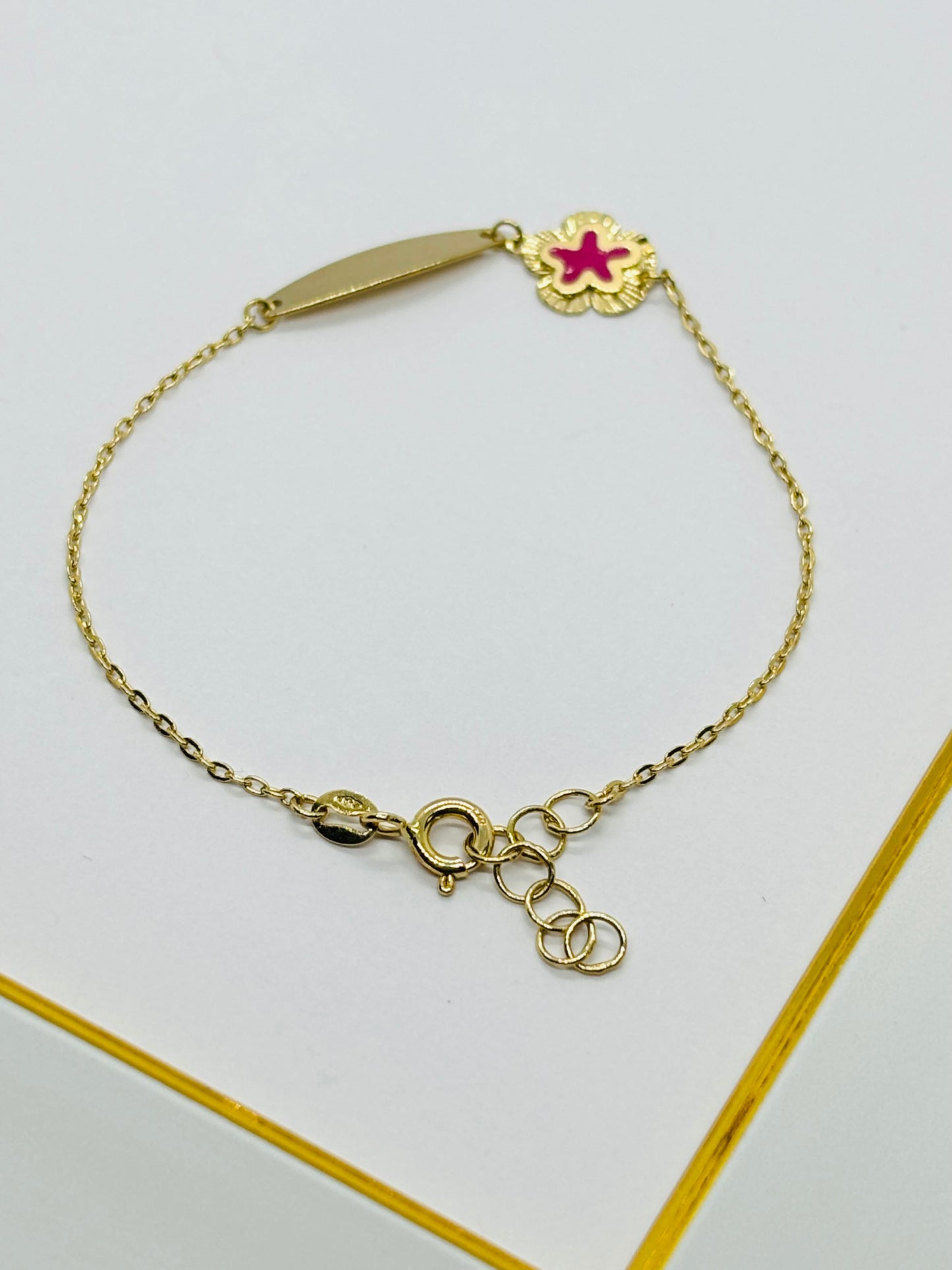 18K Gold Flower kids Bracelet