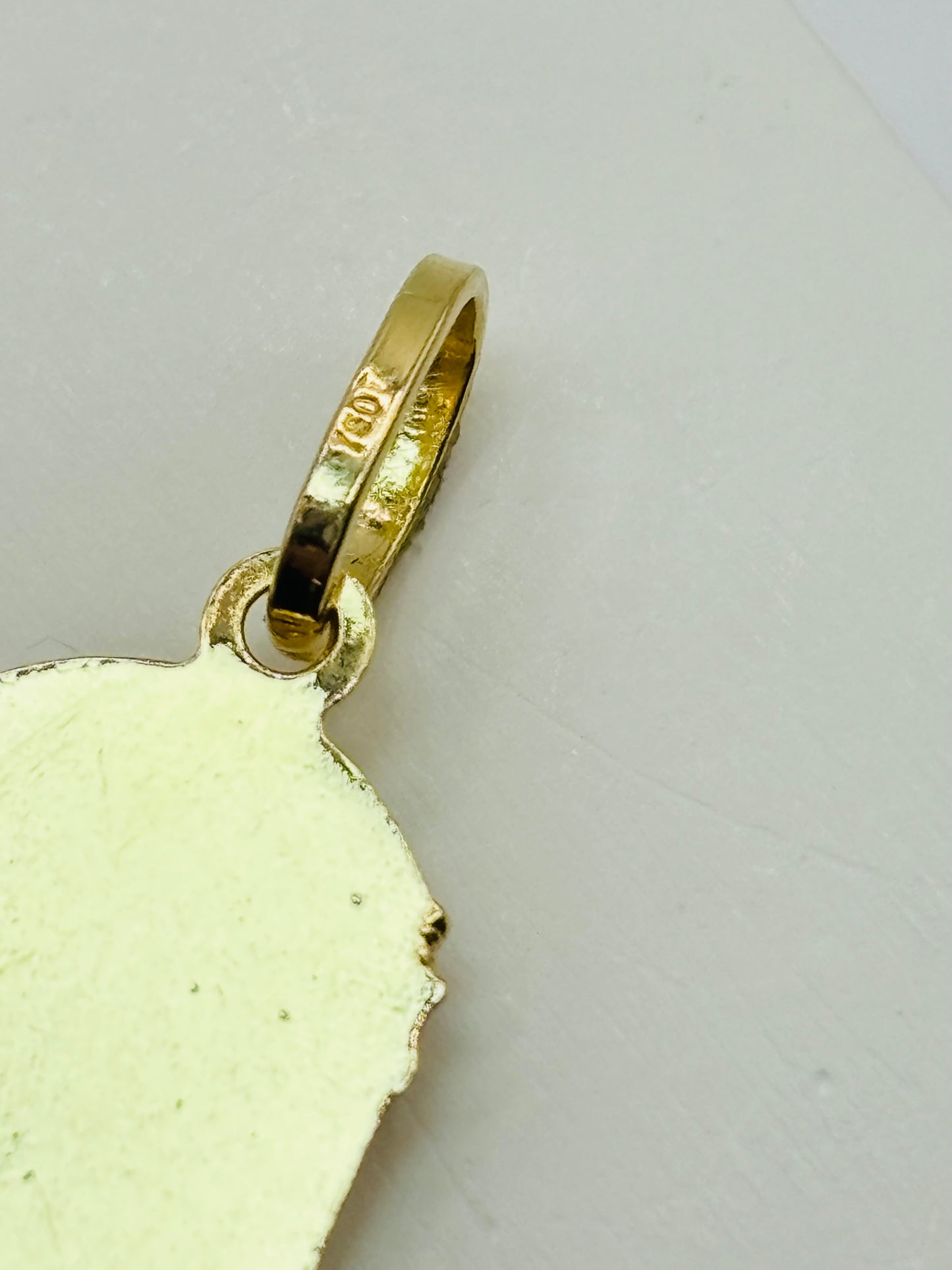 18K Gold Jesus face Pendant