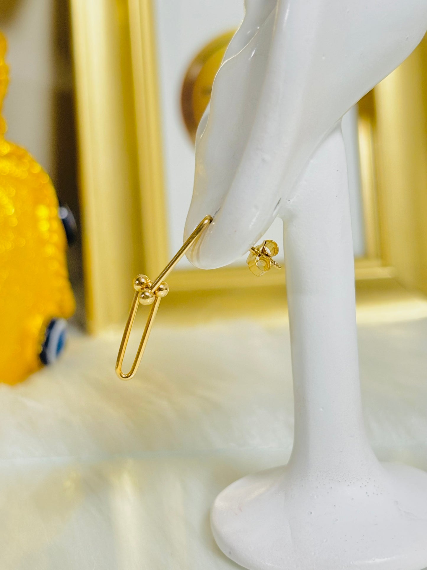 18K Gold Hardware Earrings