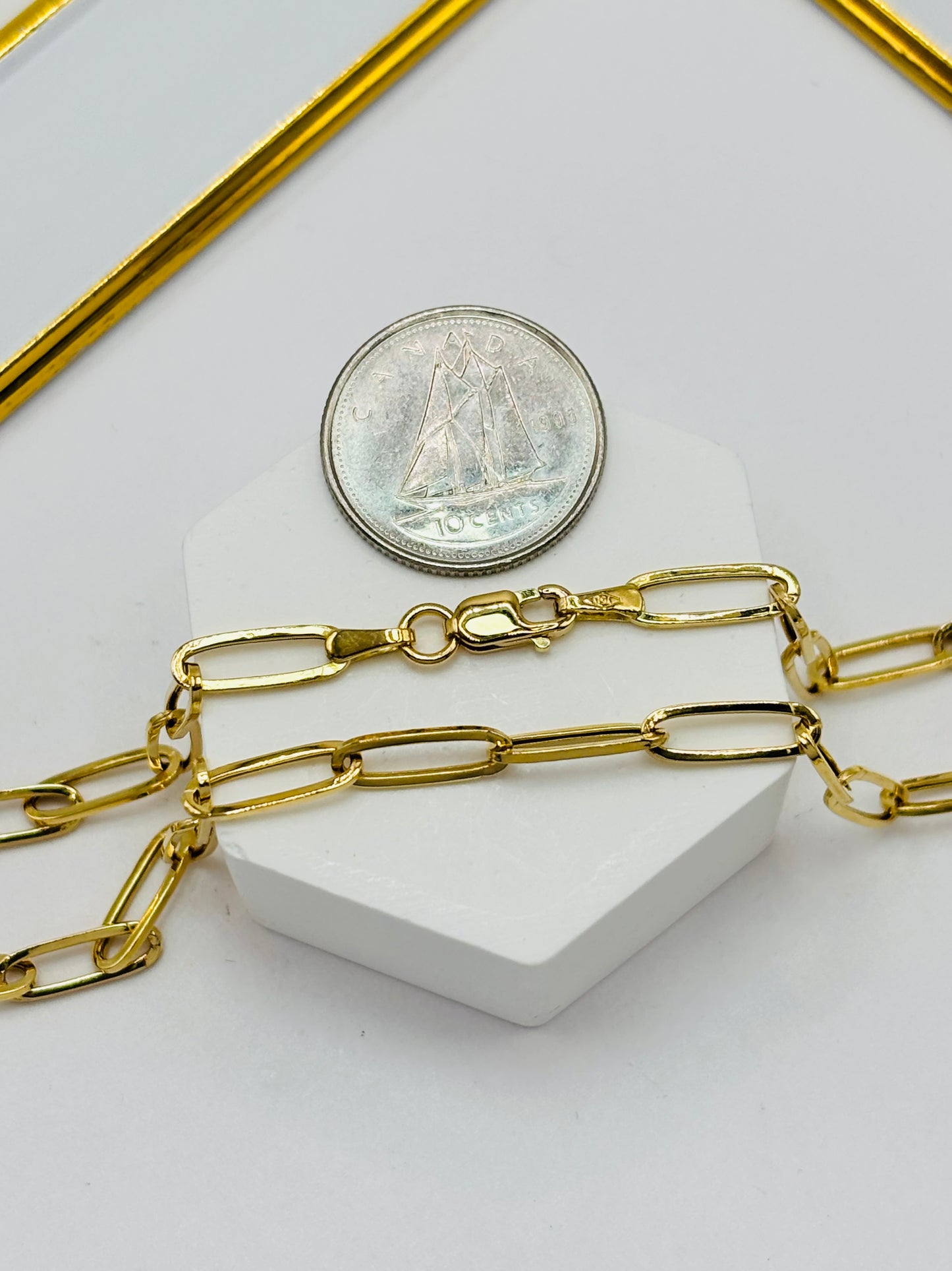 18K Gold Paperclip Chain