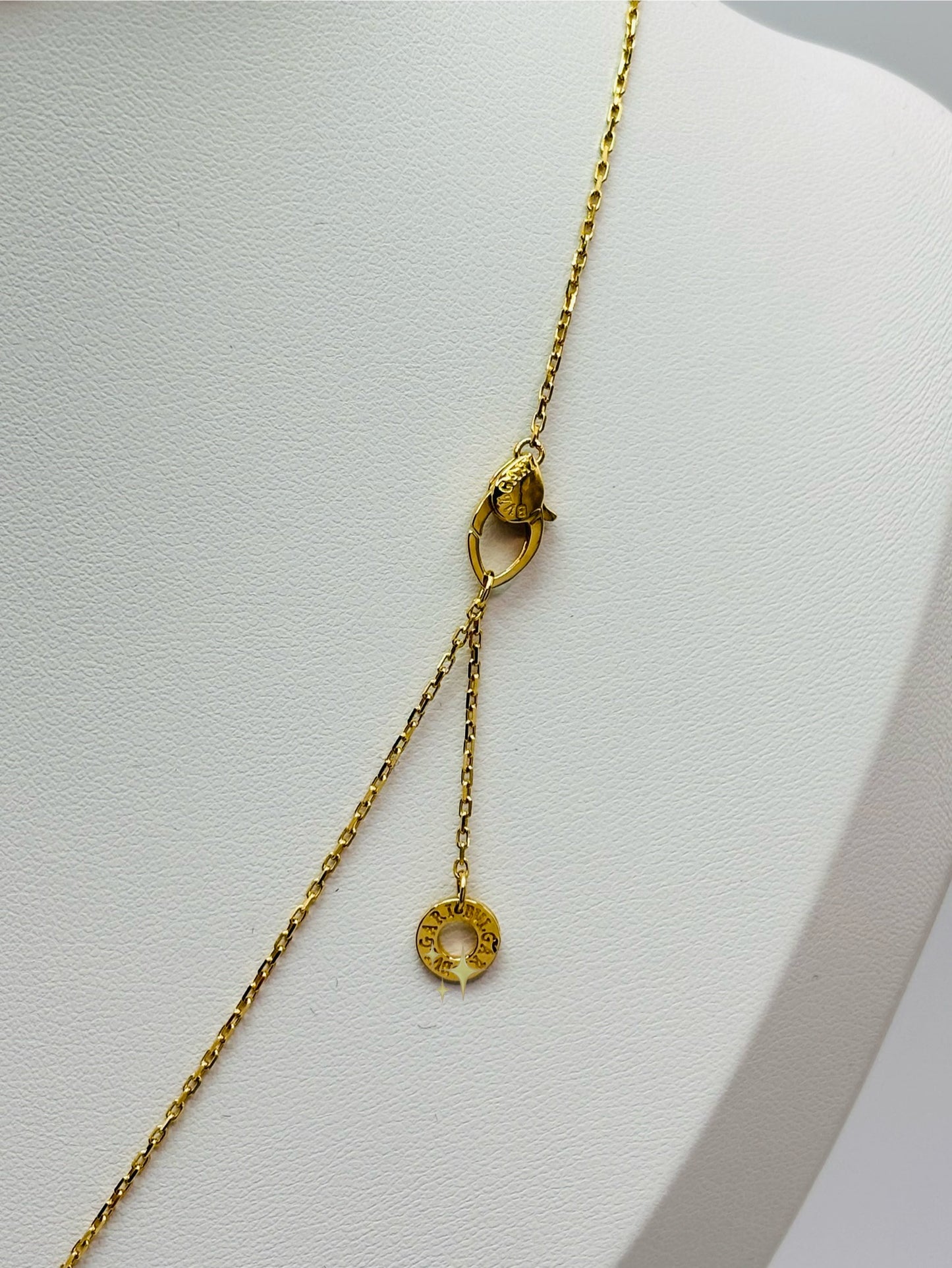 18K Gold Attached Black Necklace