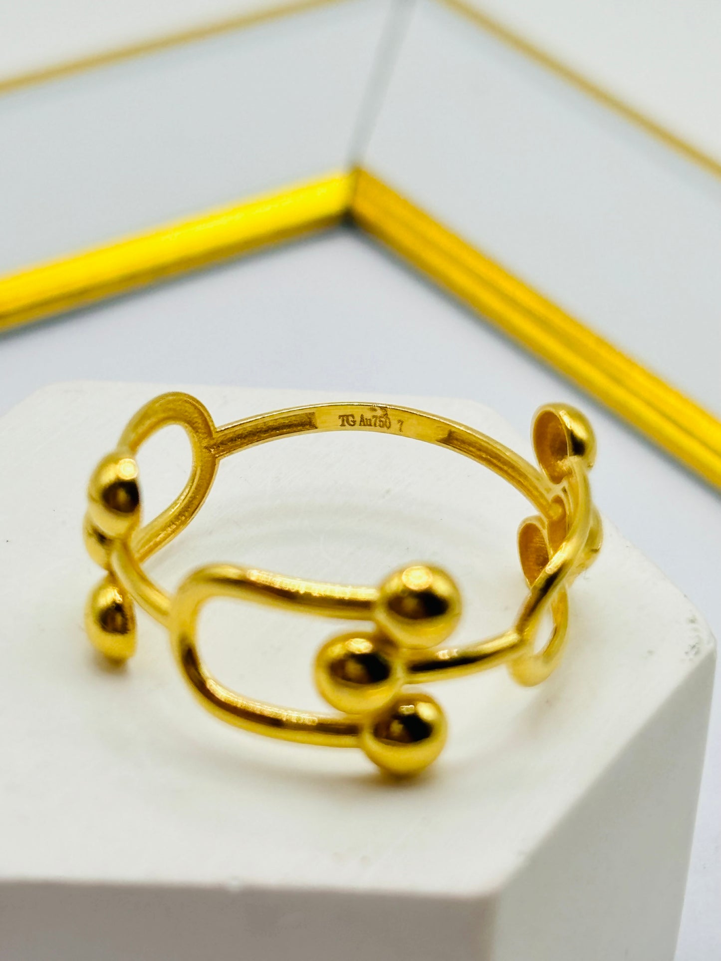 18K Gold Hardware Ring