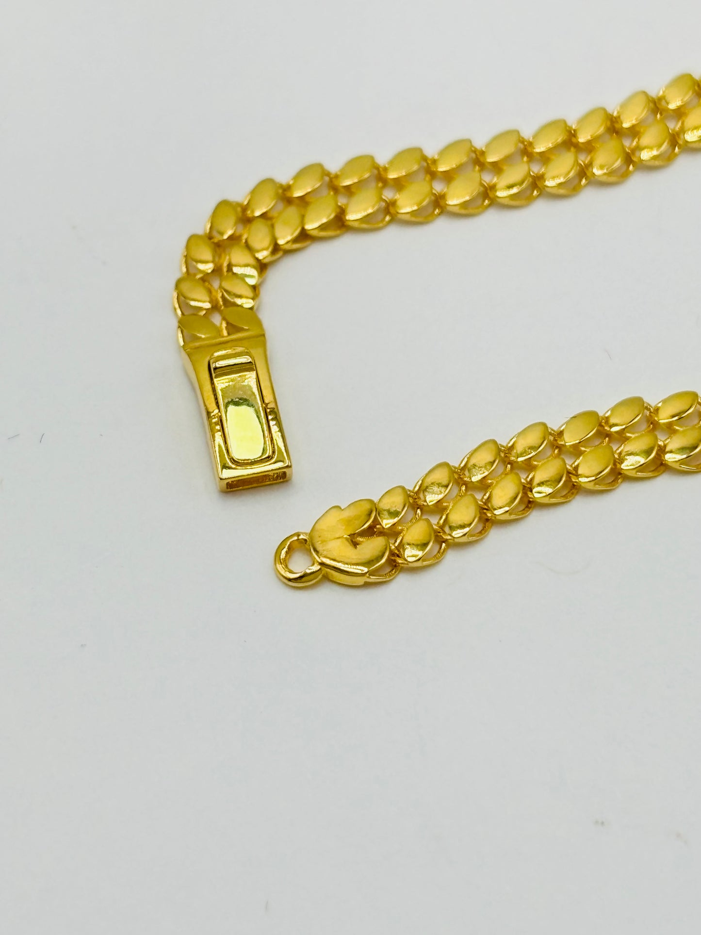 18K Gold Mini Double Damascus Bracelet