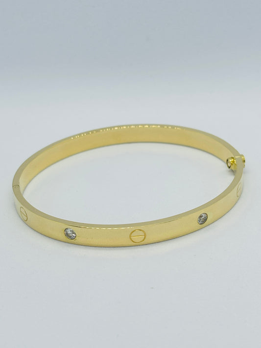18K Gold Bangle Screw Type