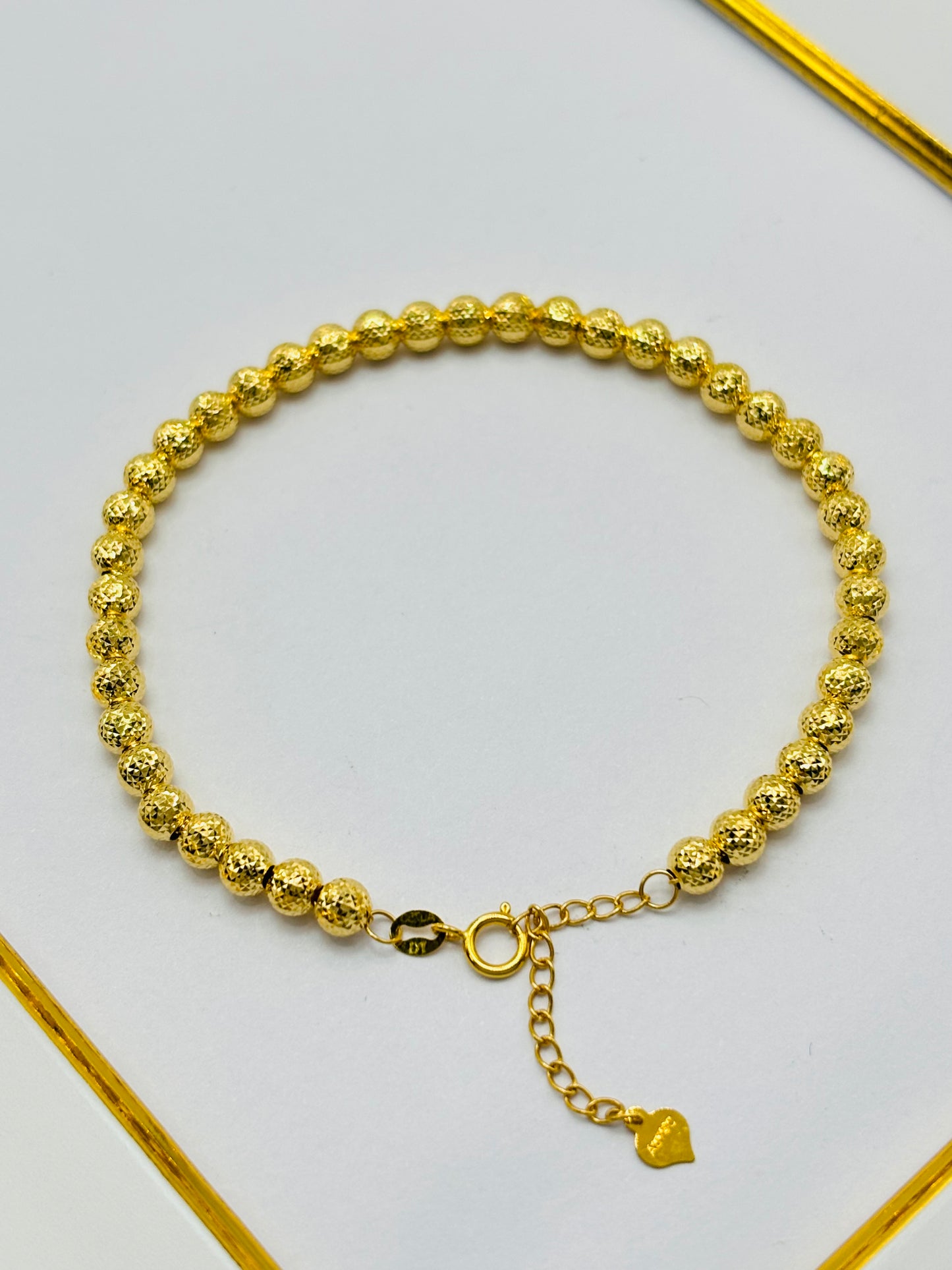 18K Gold Ball Bracelet