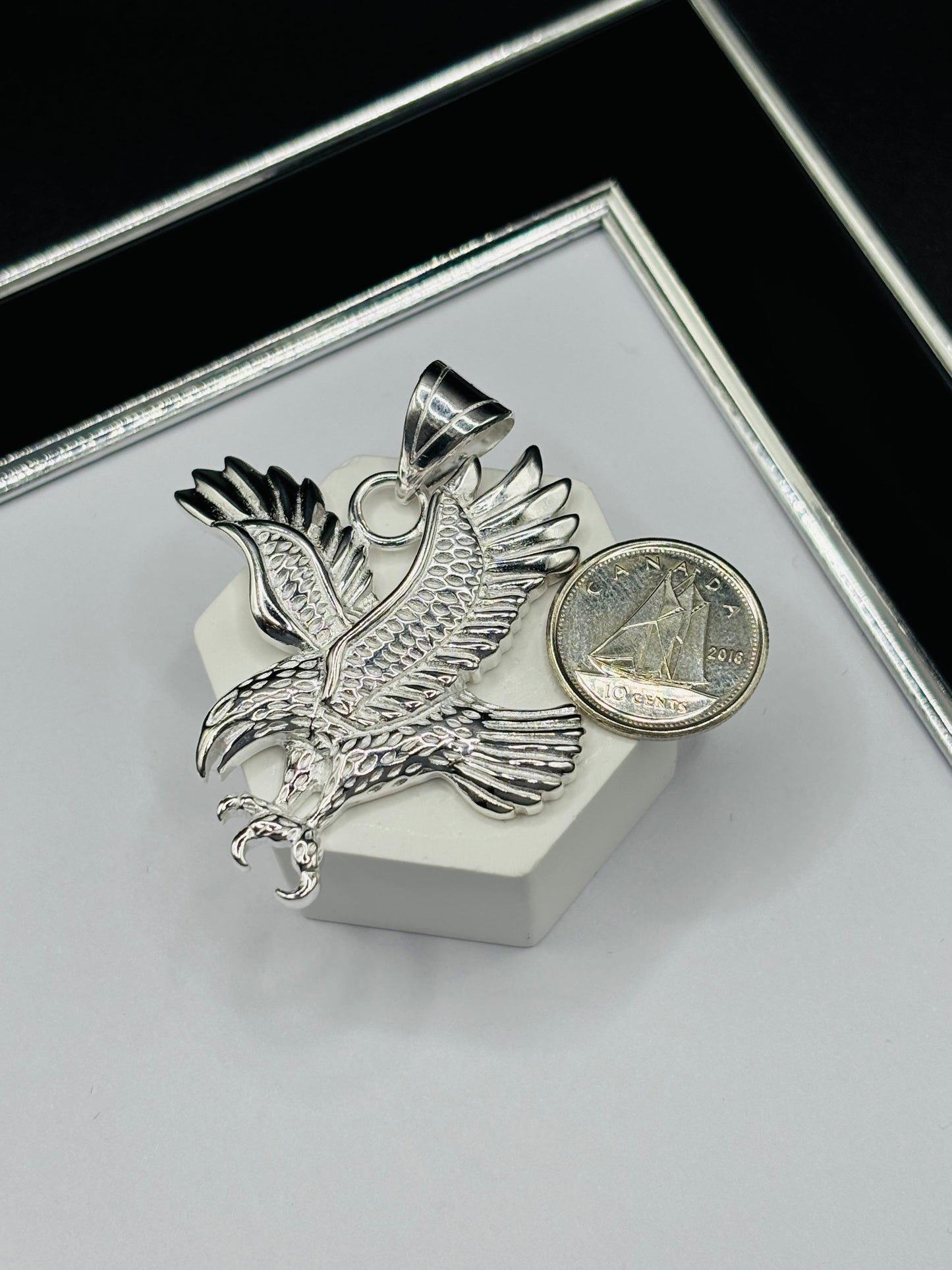 S925 Silver Eagle Pendant