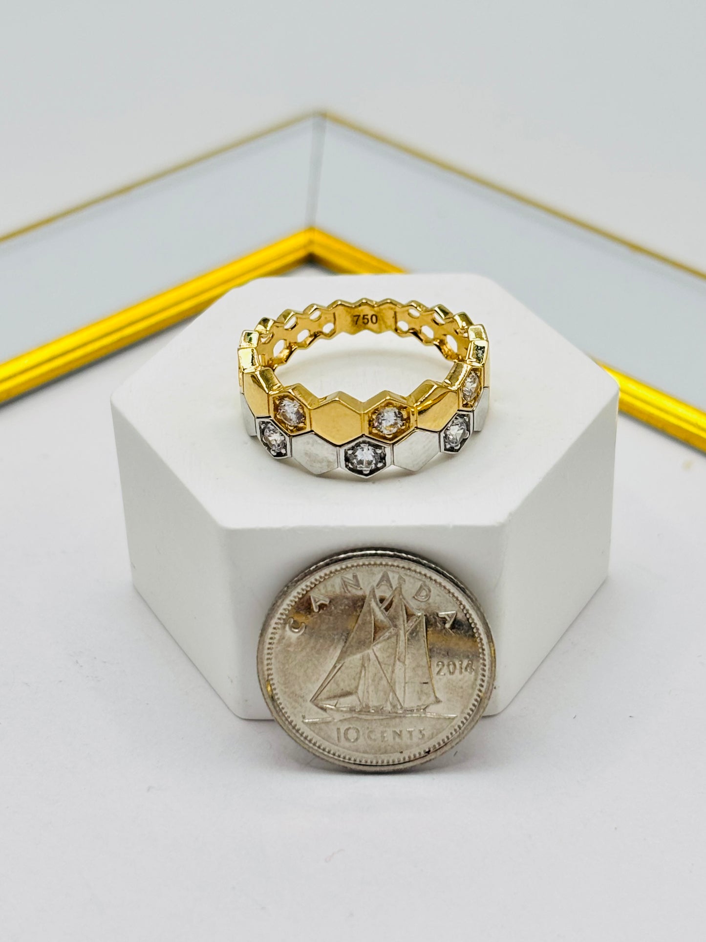 18K Gold Two-tone Ring