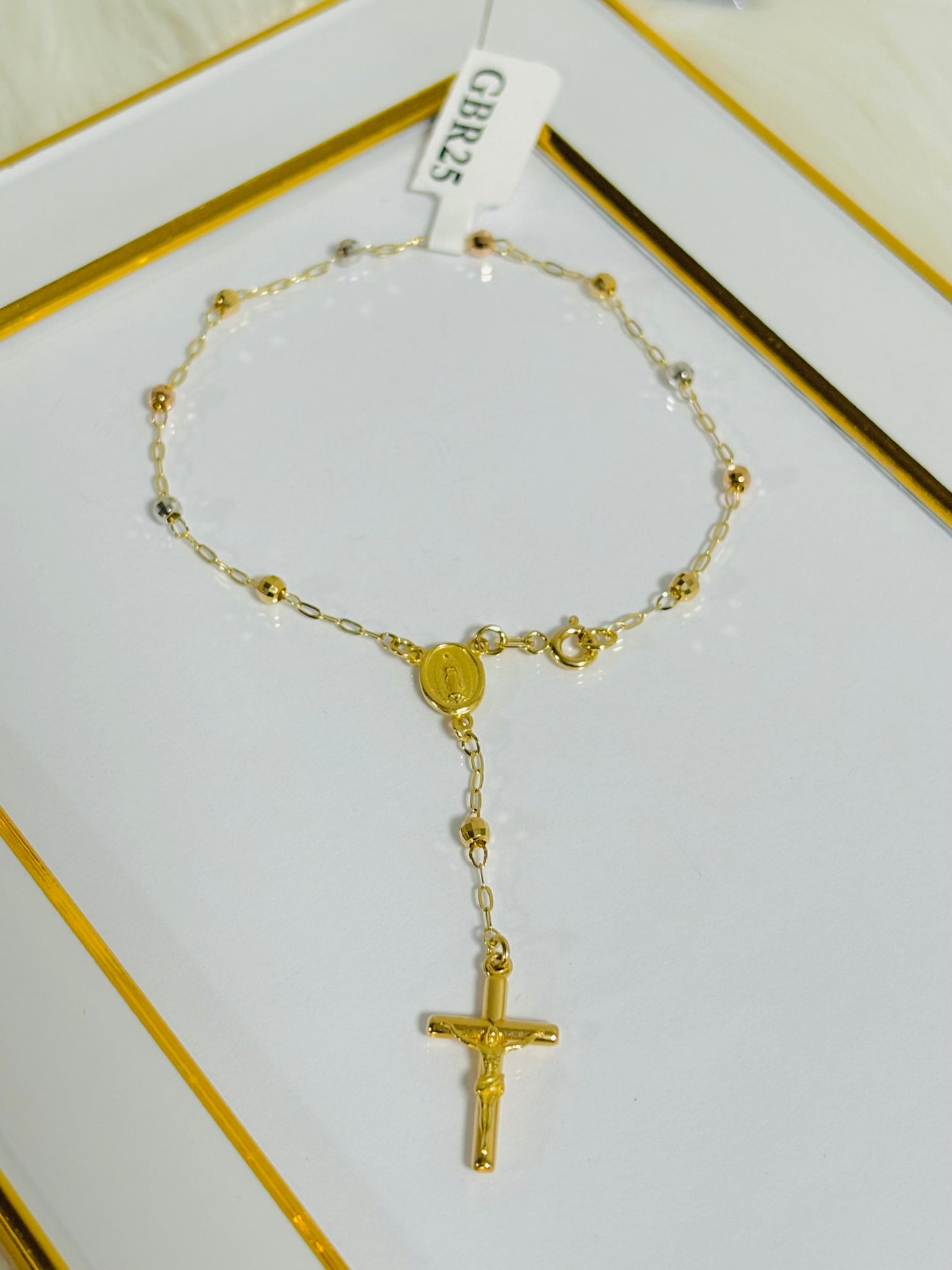 18K Gold Rosary Bracelet