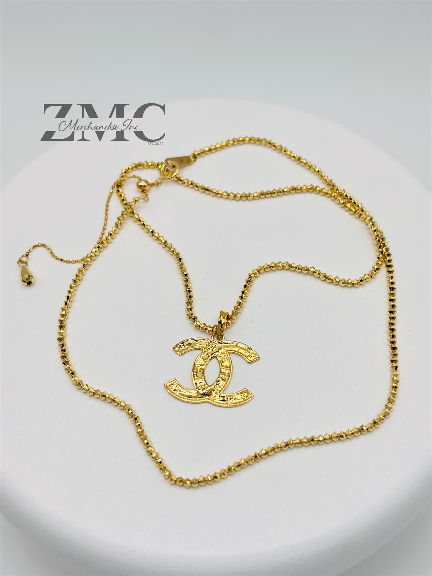 18K Gold Mirror C Necklace
