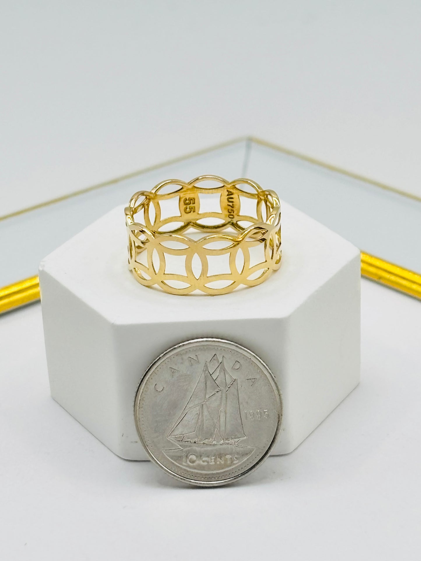 18K Gold Money Catcher Ring
