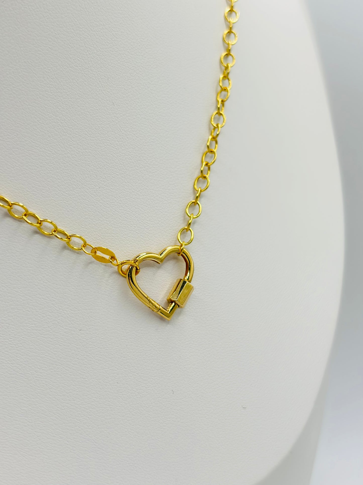 18K Gold Carabiner Necklace