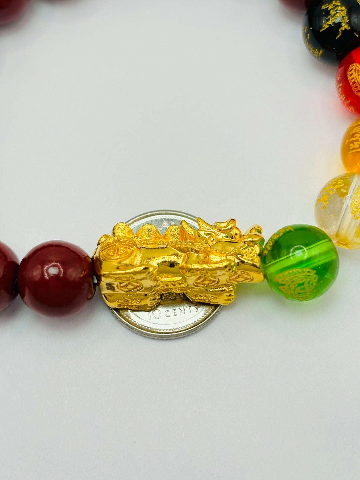 18K Gold Lucky Piyao/ Pi Xiu Five Gods of Wealth Stone ( Hollow Empty Inside) Extra Large Size