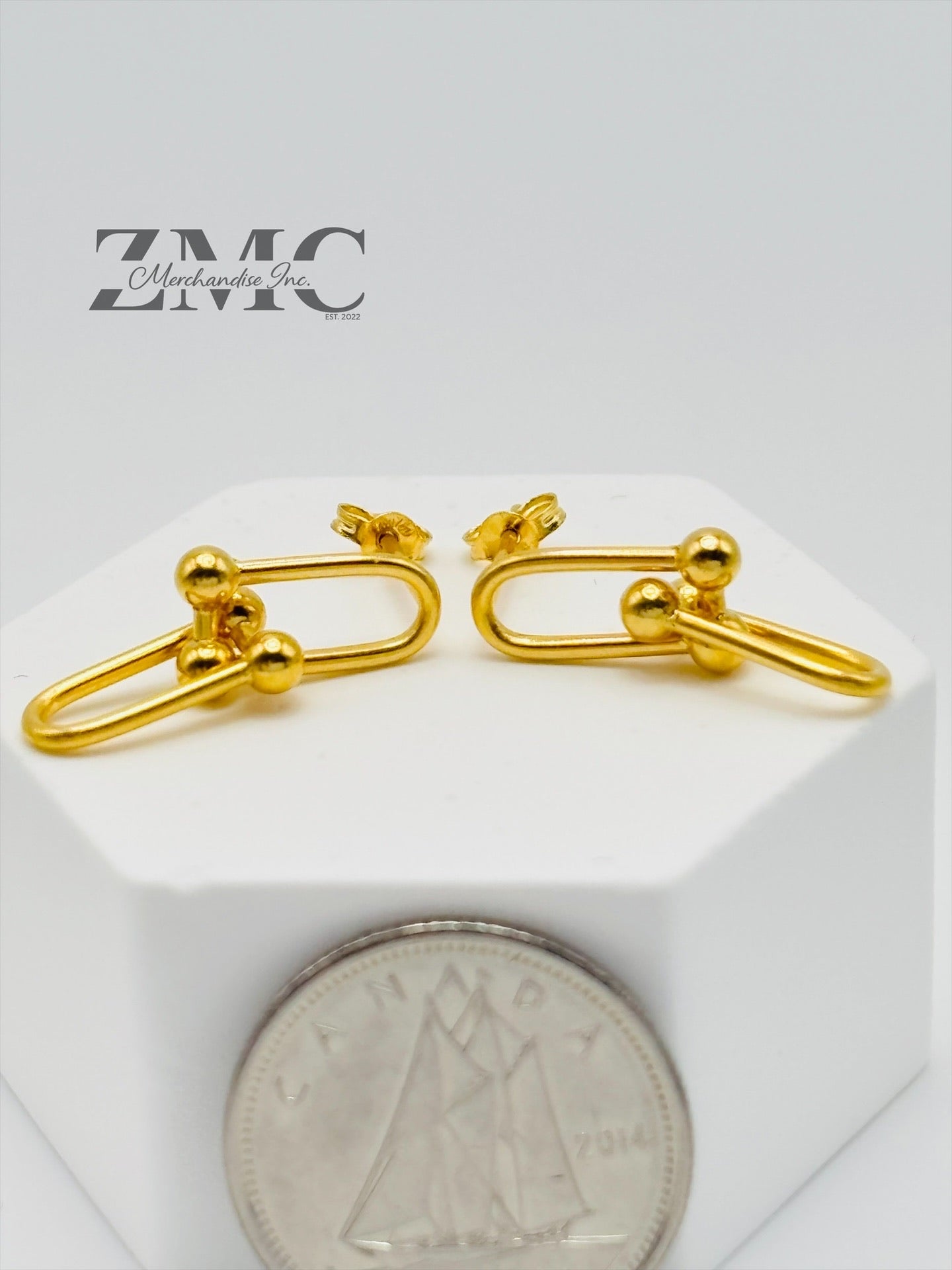 18K Gold Hardware Earrings