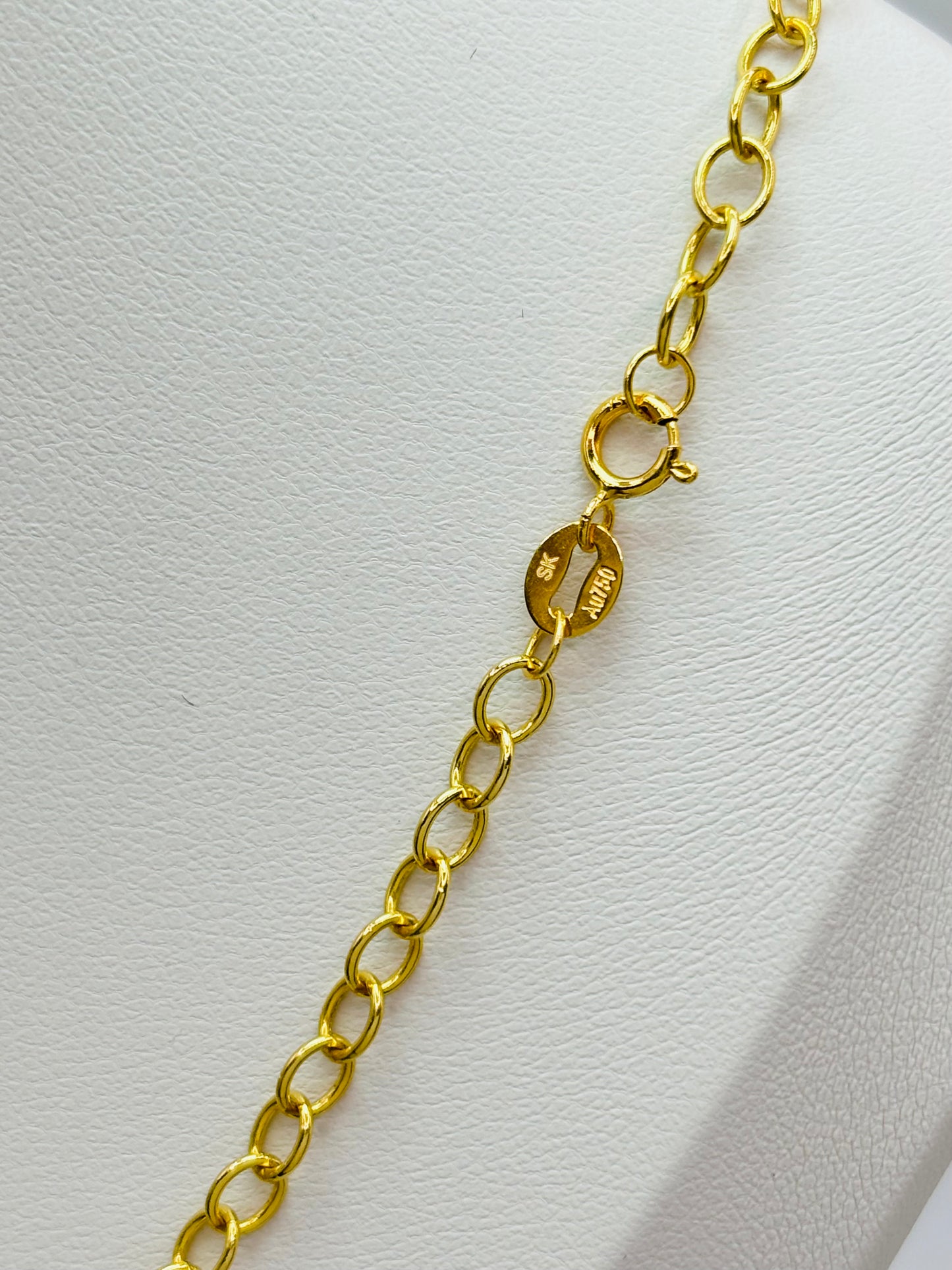 18K Gold Circle Chain