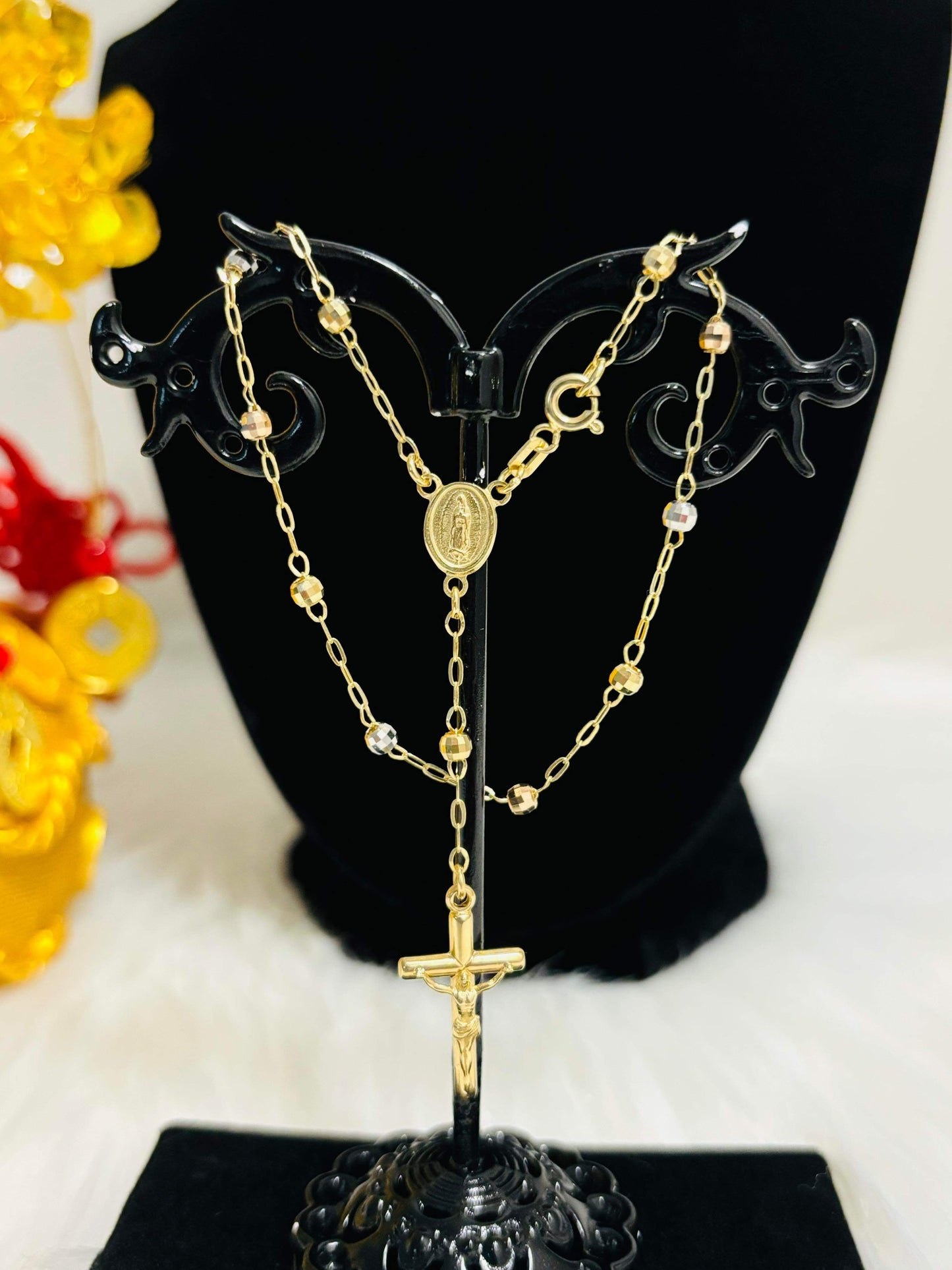 18K Gold Rosary Bracelet