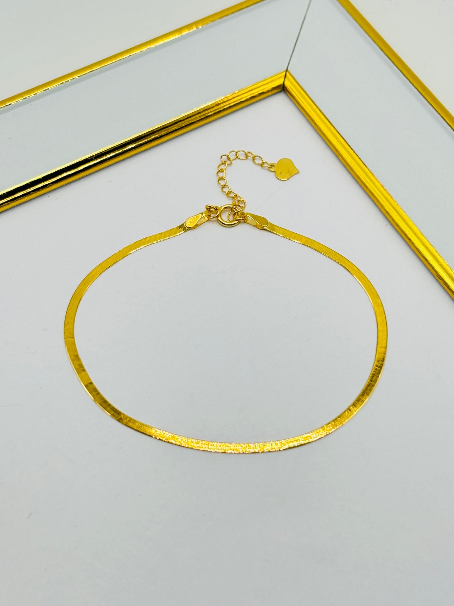 18K Gold Flat Snake Bracelet