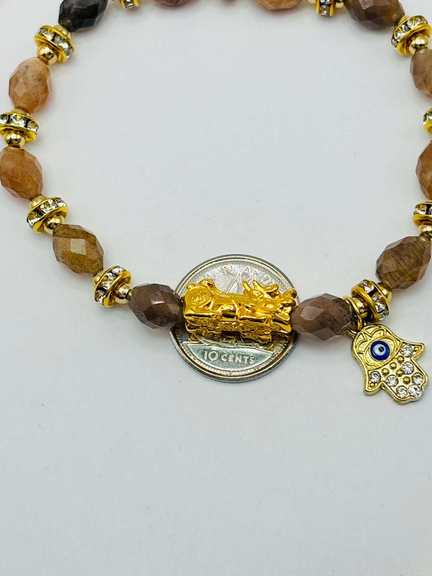 18K Gold Lucky Piyao/ Pi Xiu Sun Stone ( Hollow Empty Inside) Medium Size