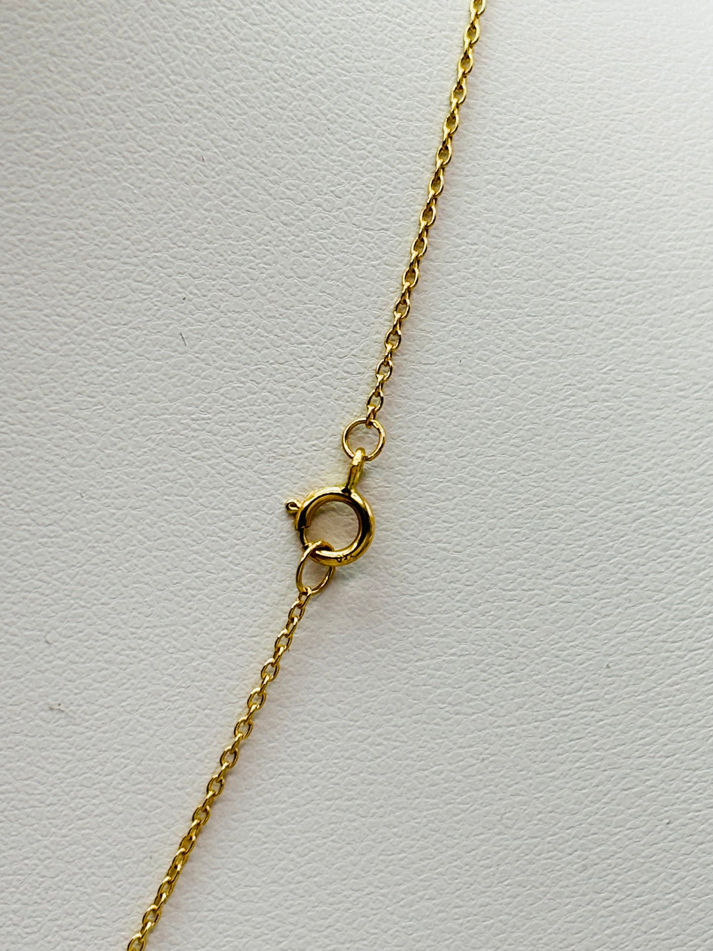 18K Gold Necklace with Heart Pendant (Chocker Adult/Kids)