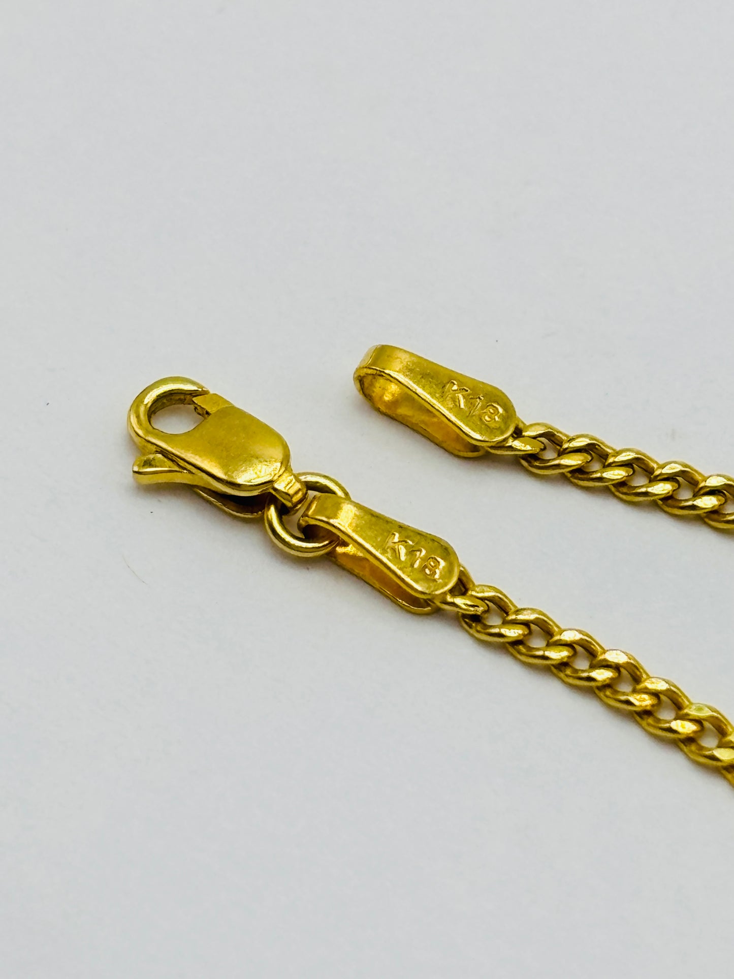 K18 Japan Gold Small Link Flat Bracelet