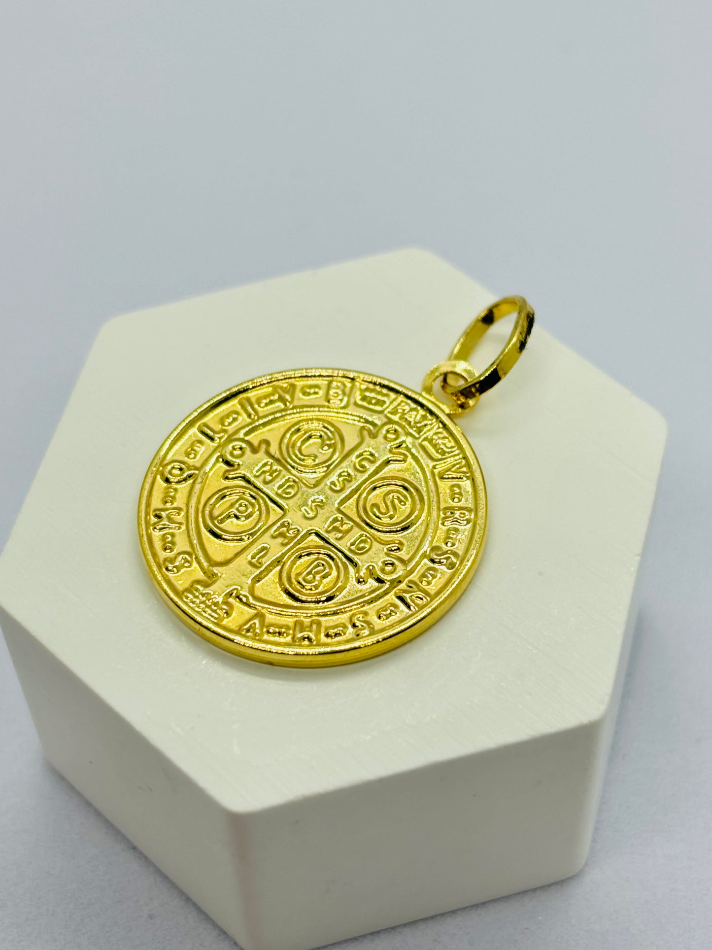18K Gold St. Benedict Pendant