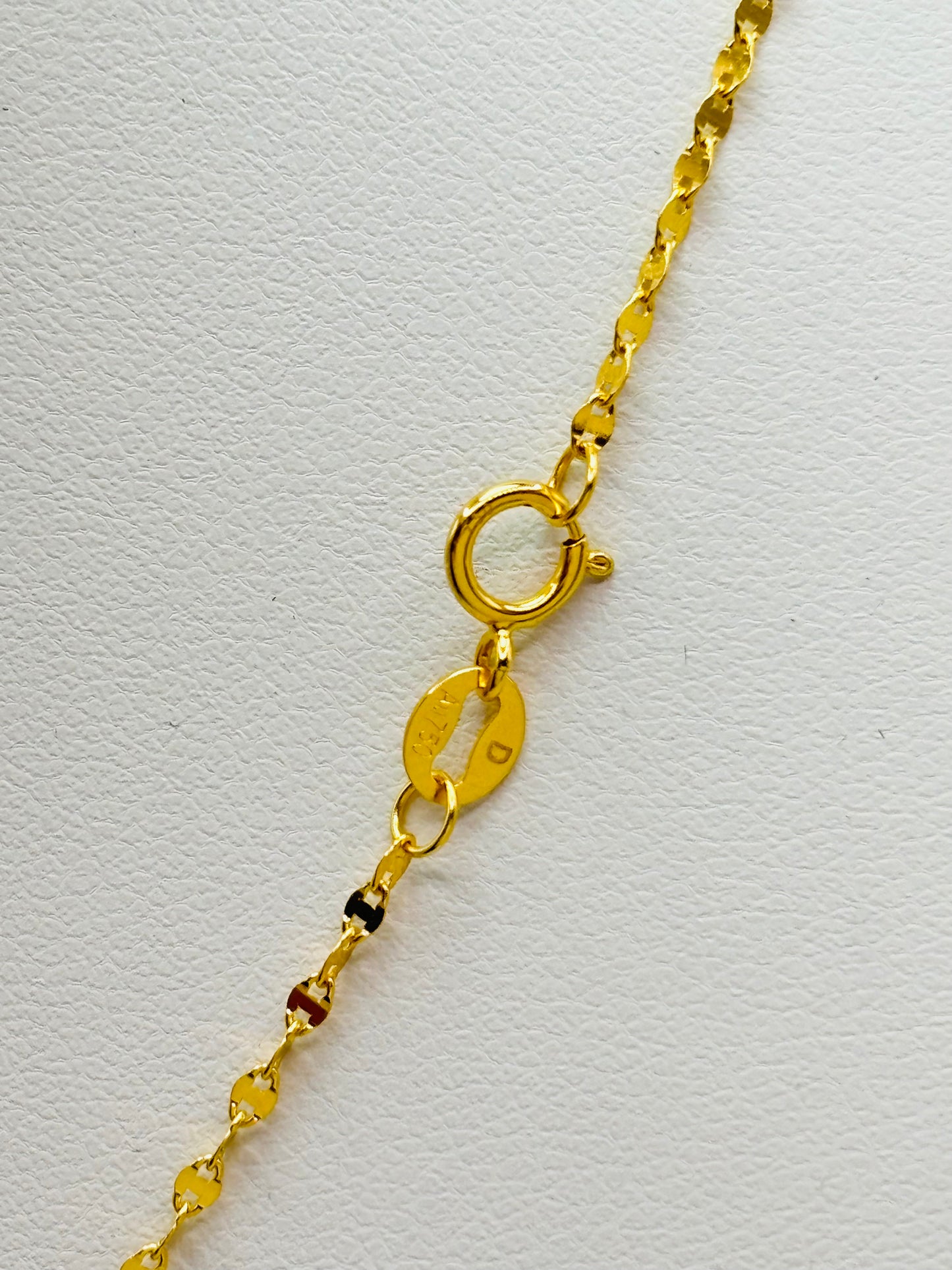 18K Gold Dancing Chain with K18 Japan Gold Natural Citrine Earrings and Pendant Set