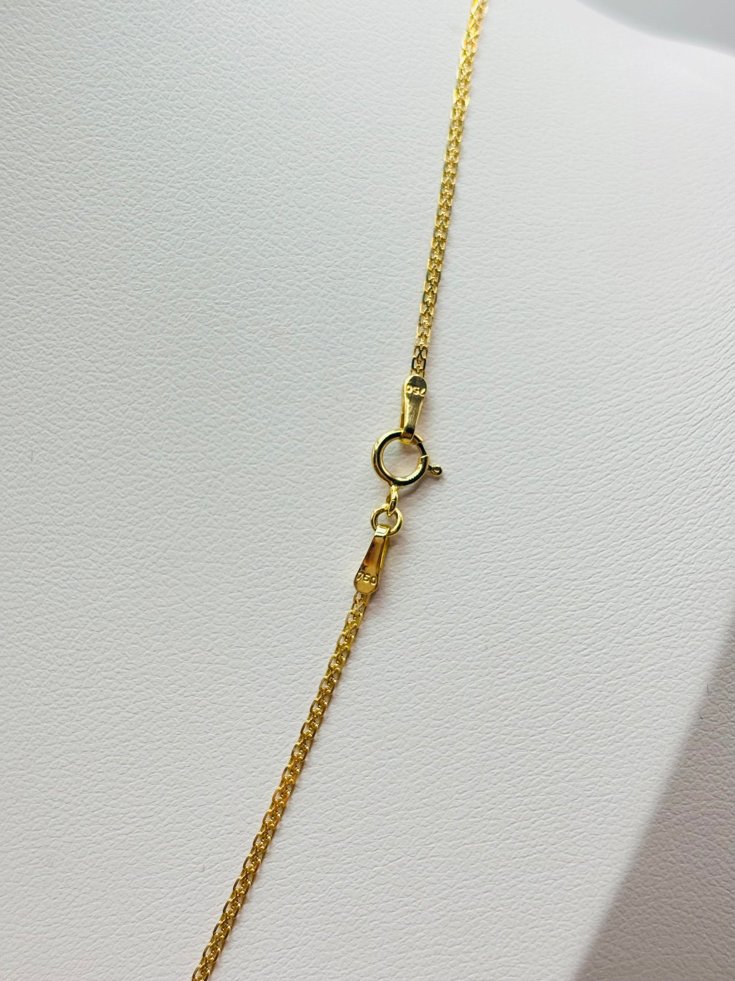 18K Gold Carpet Chain with HK Pendant and Earrings Kids Set