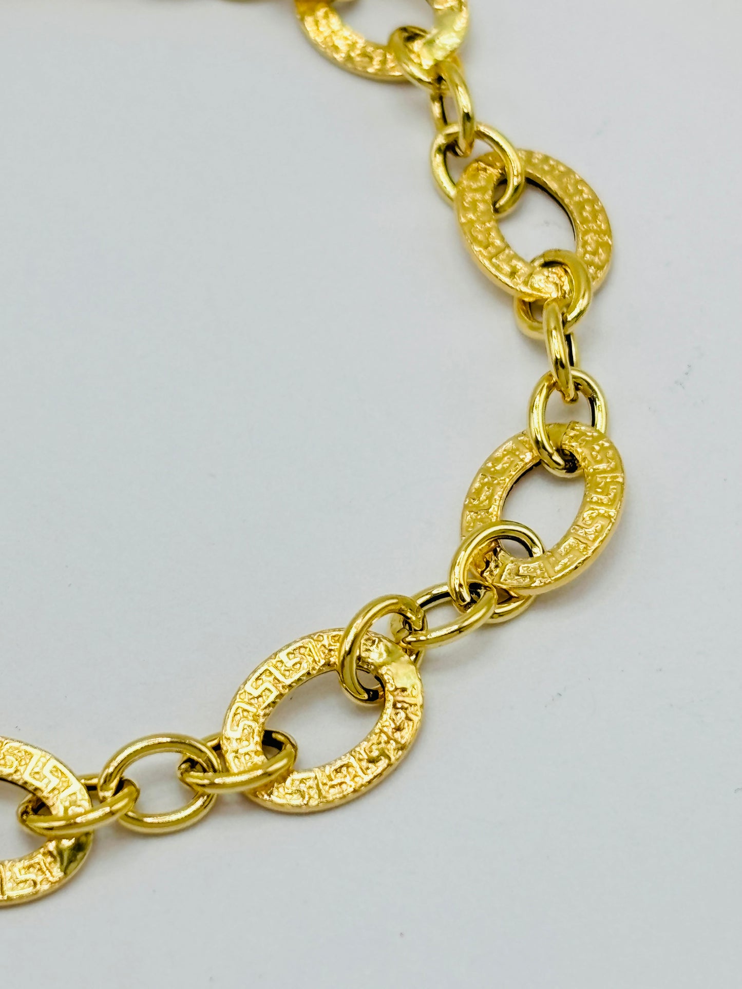 18K Gold F Bracelet 7.5 mm width
