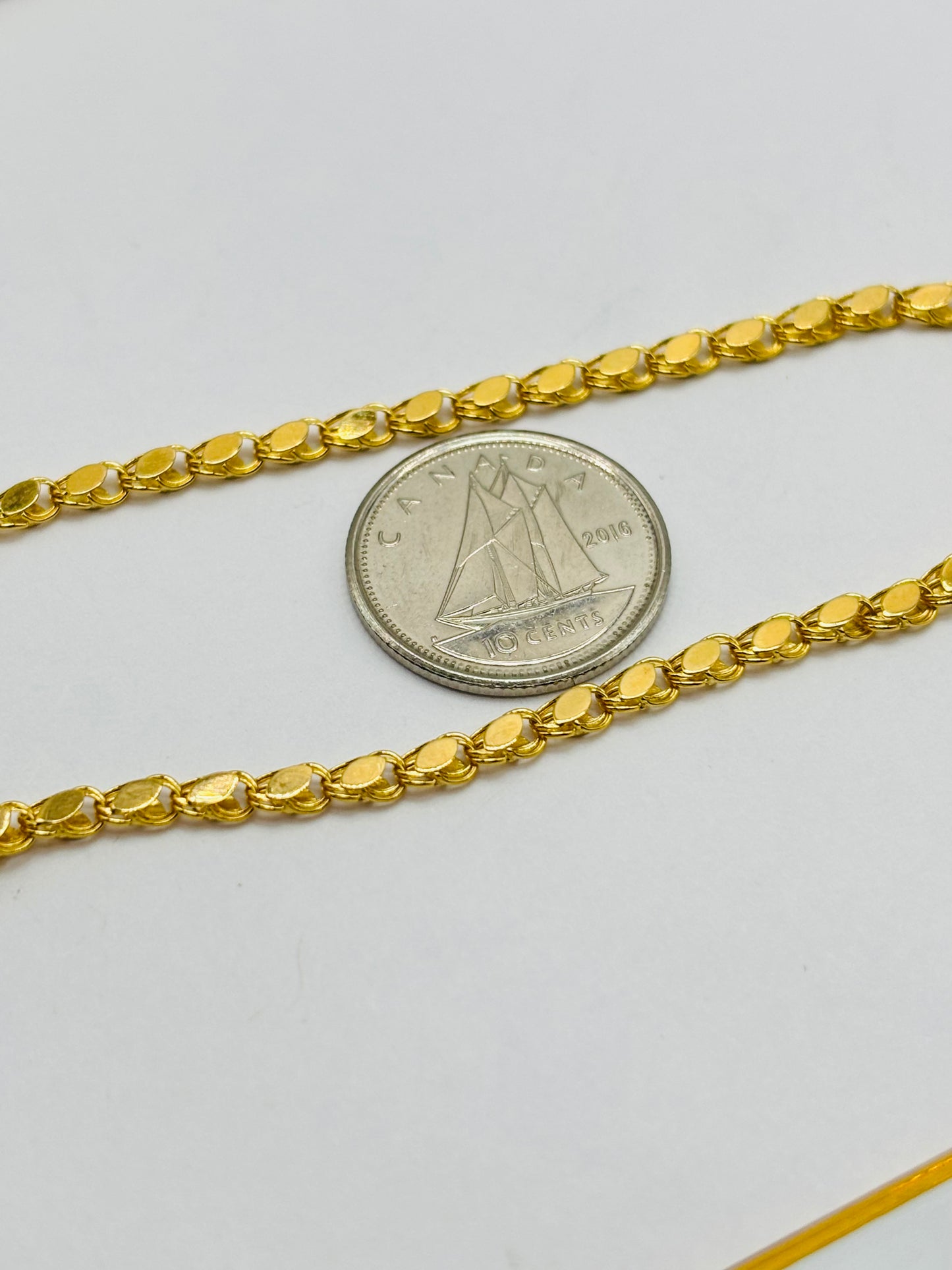 18K Gold Damascus Bracelet Slim