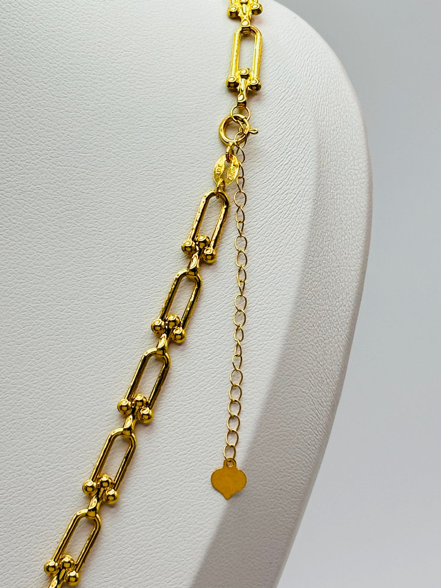 18K Gold Flat Hardware Adjustable Necklace