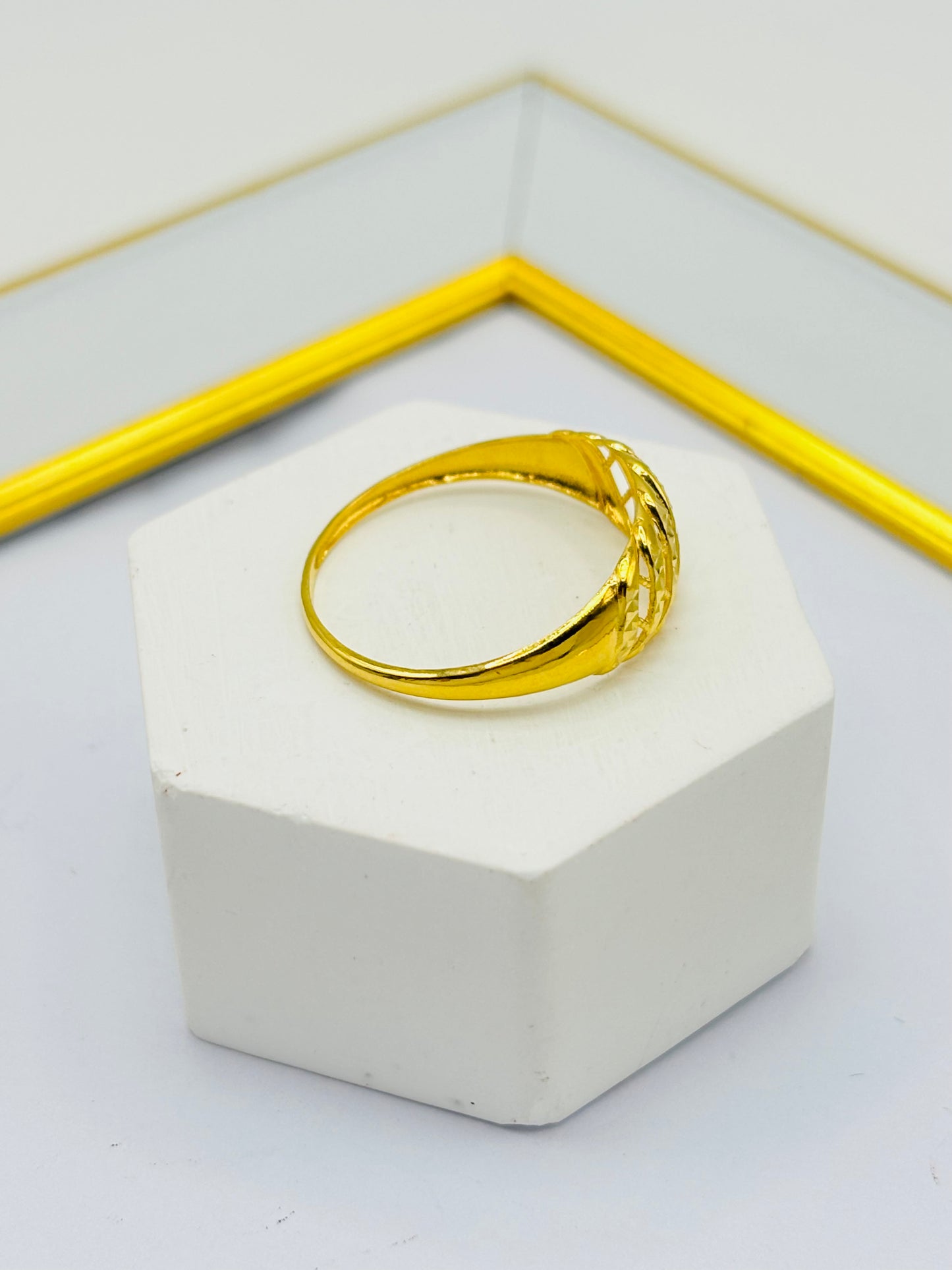 18K Gold Net Ring