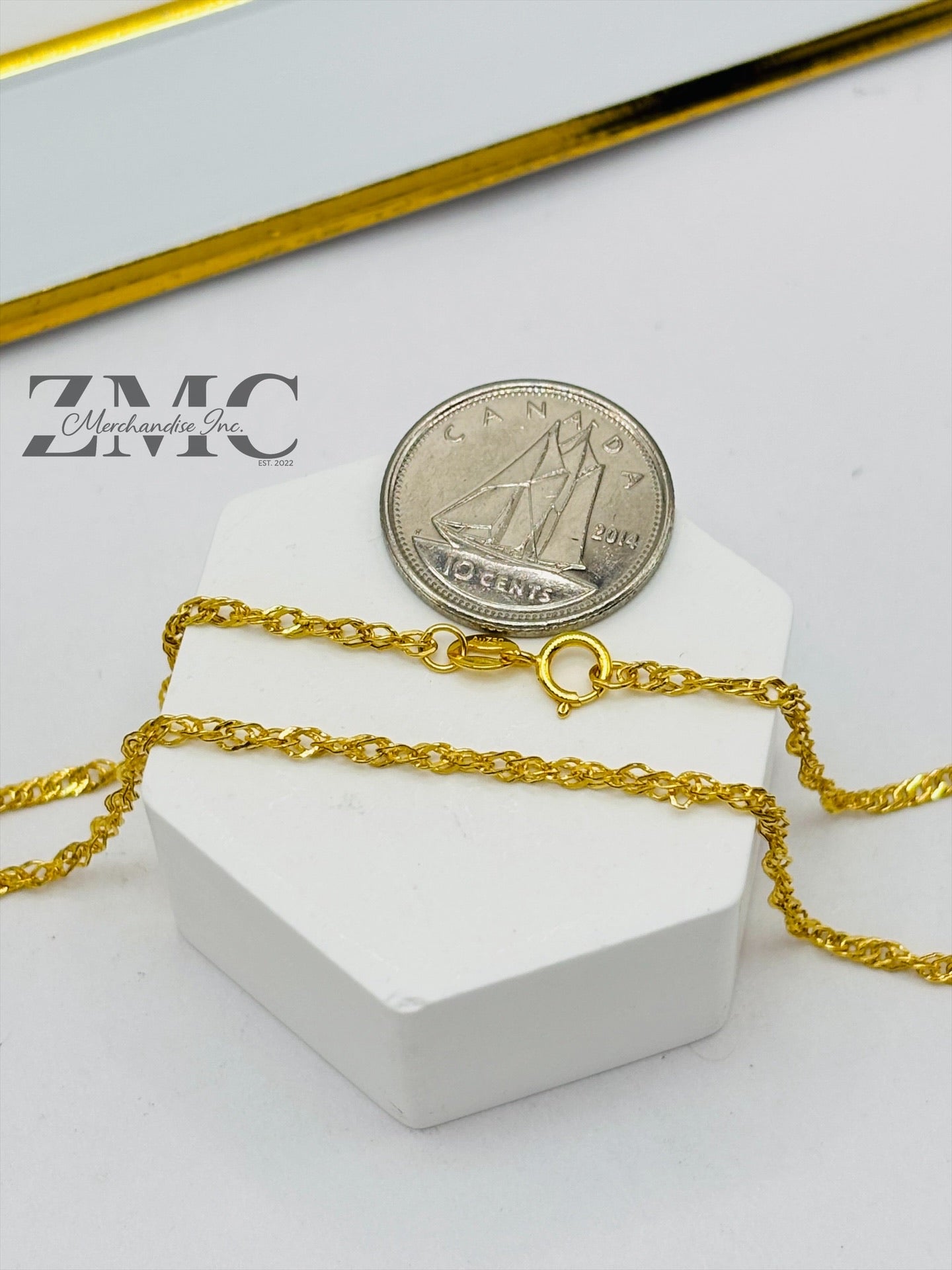 18K Gold Twisted Chain