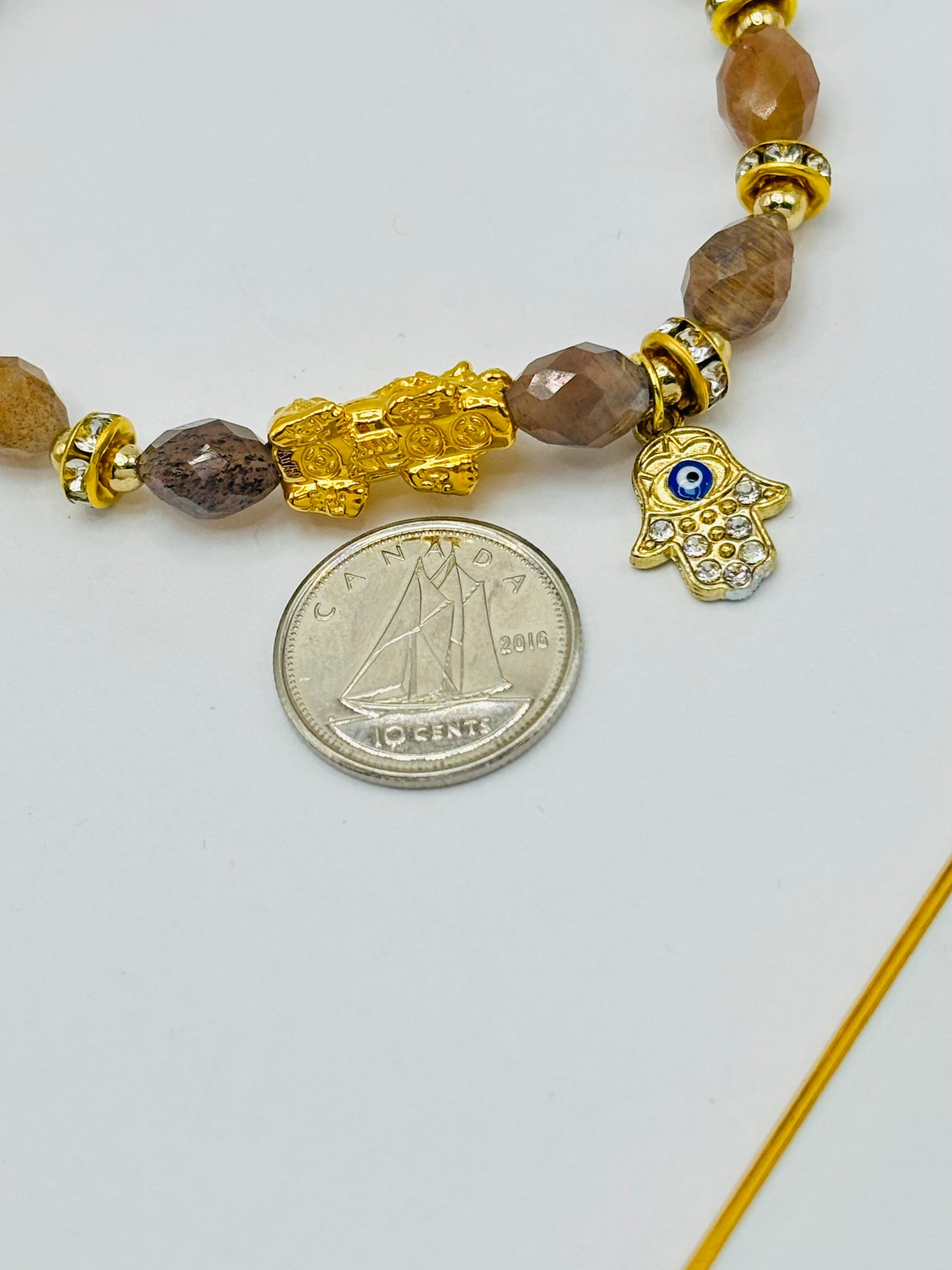 18K Gold Lucky Piyao/ Pi Xiu Sun Stone ( Hollow Empty Inside) Medium Size