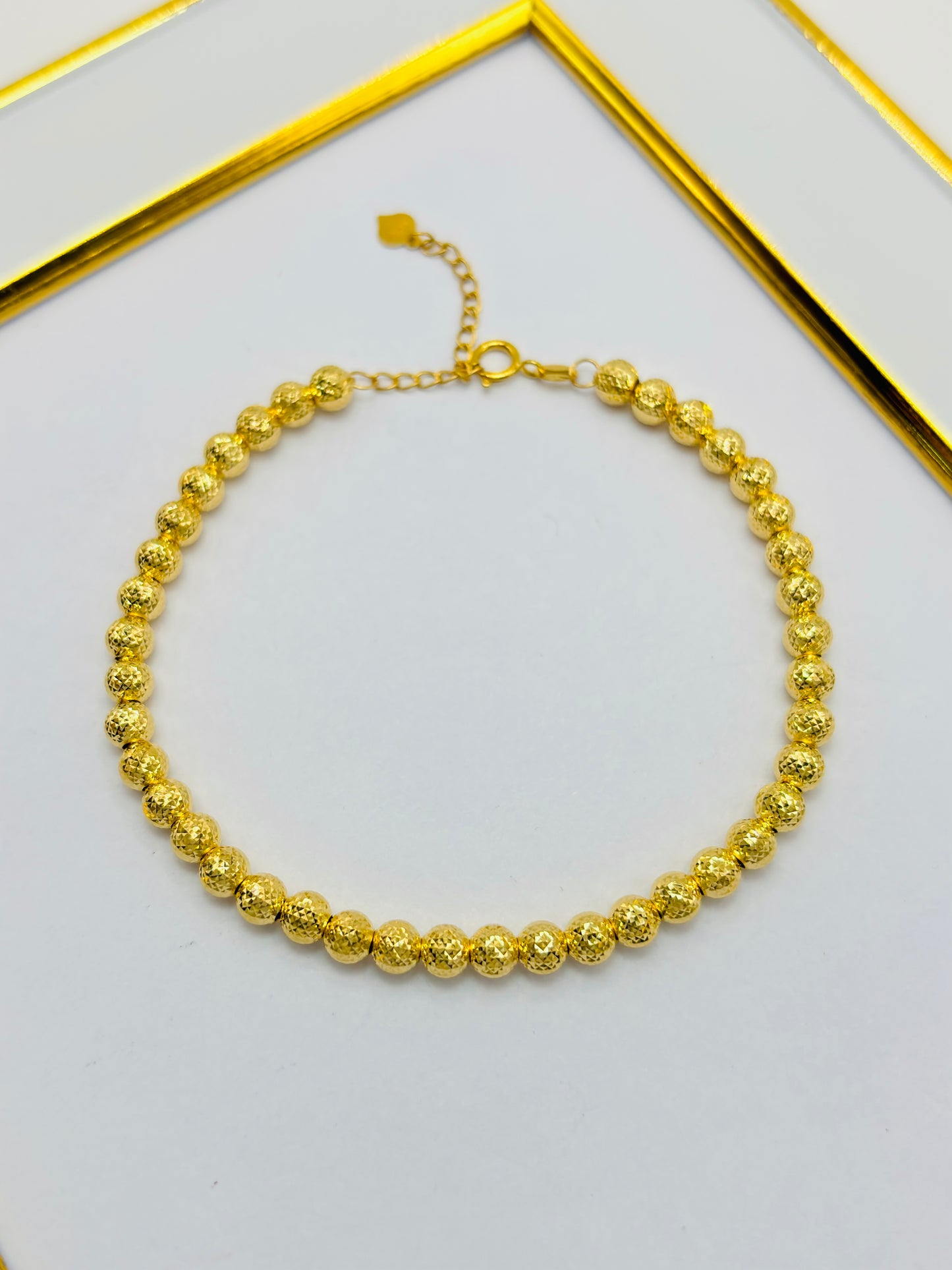 18K Gold Ball Bracelet