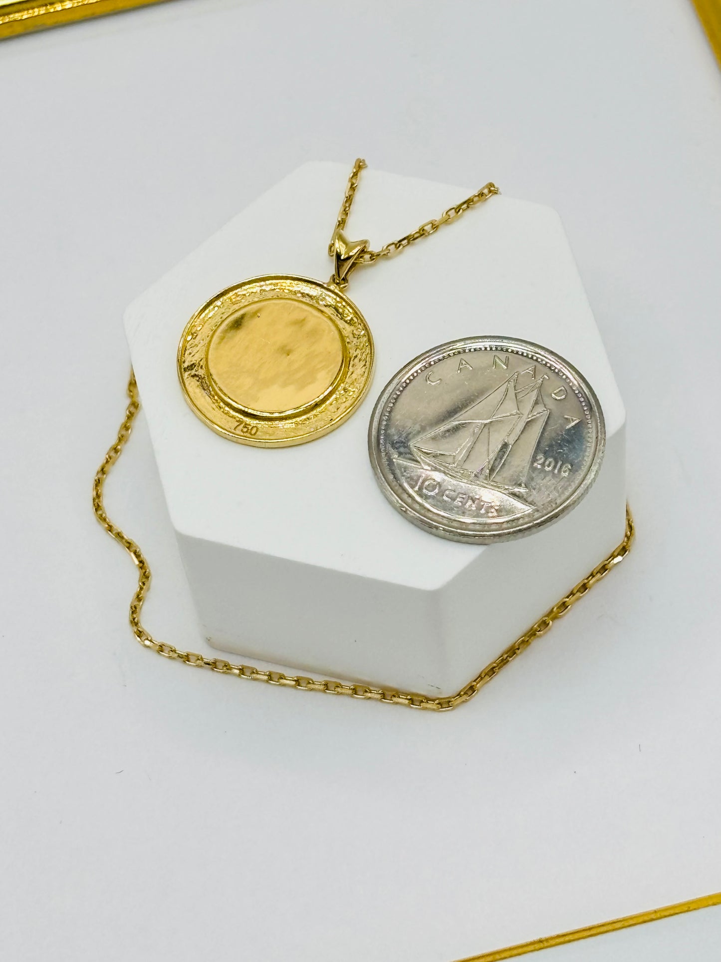 18K Gold Attached Black Necklace