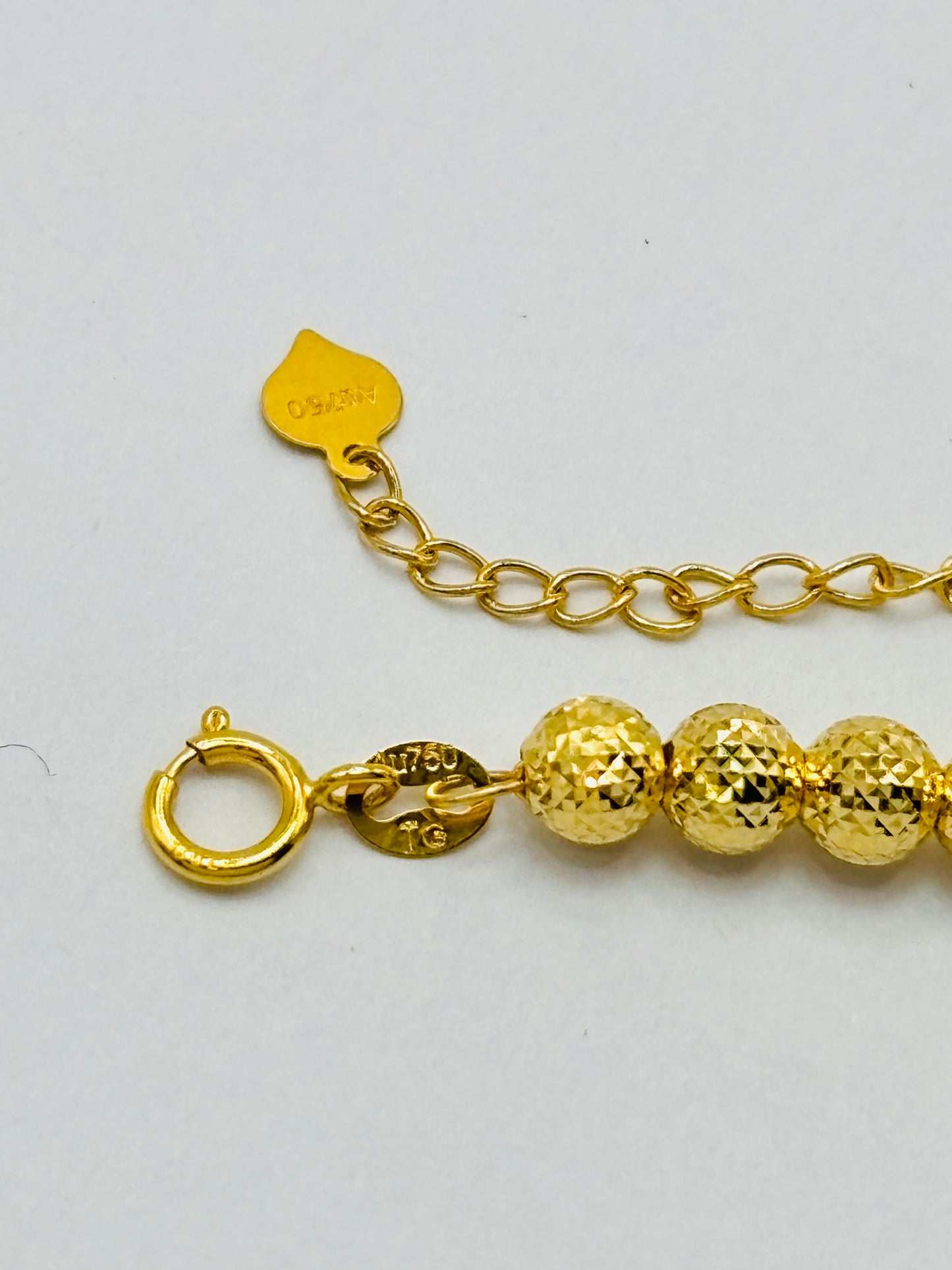 18K Gold Ball Bracelet