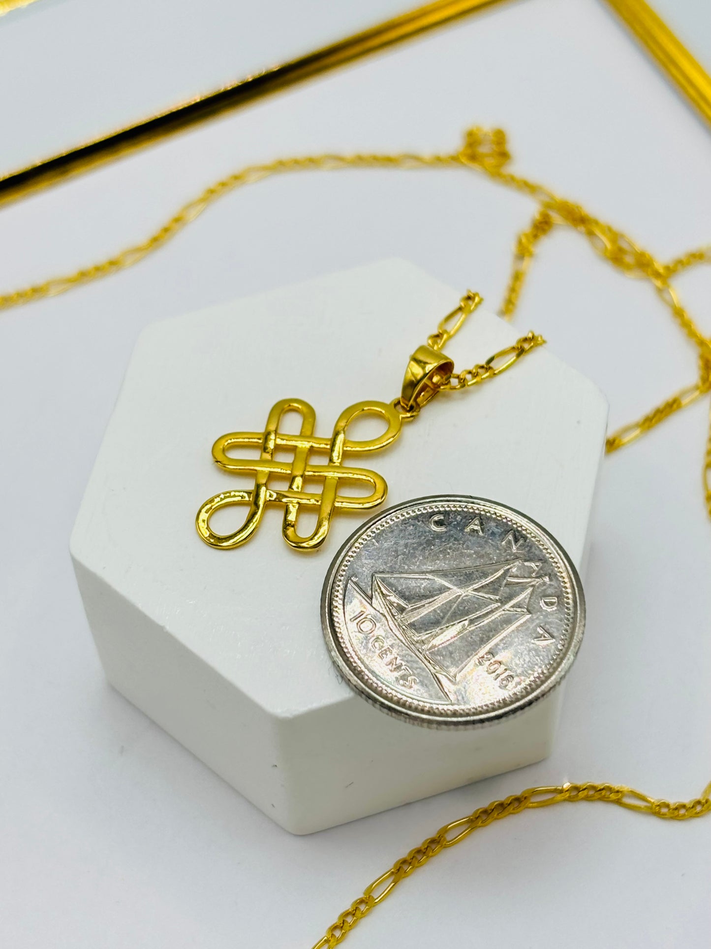 18K Gold Lucky Mystic Knot Necklace