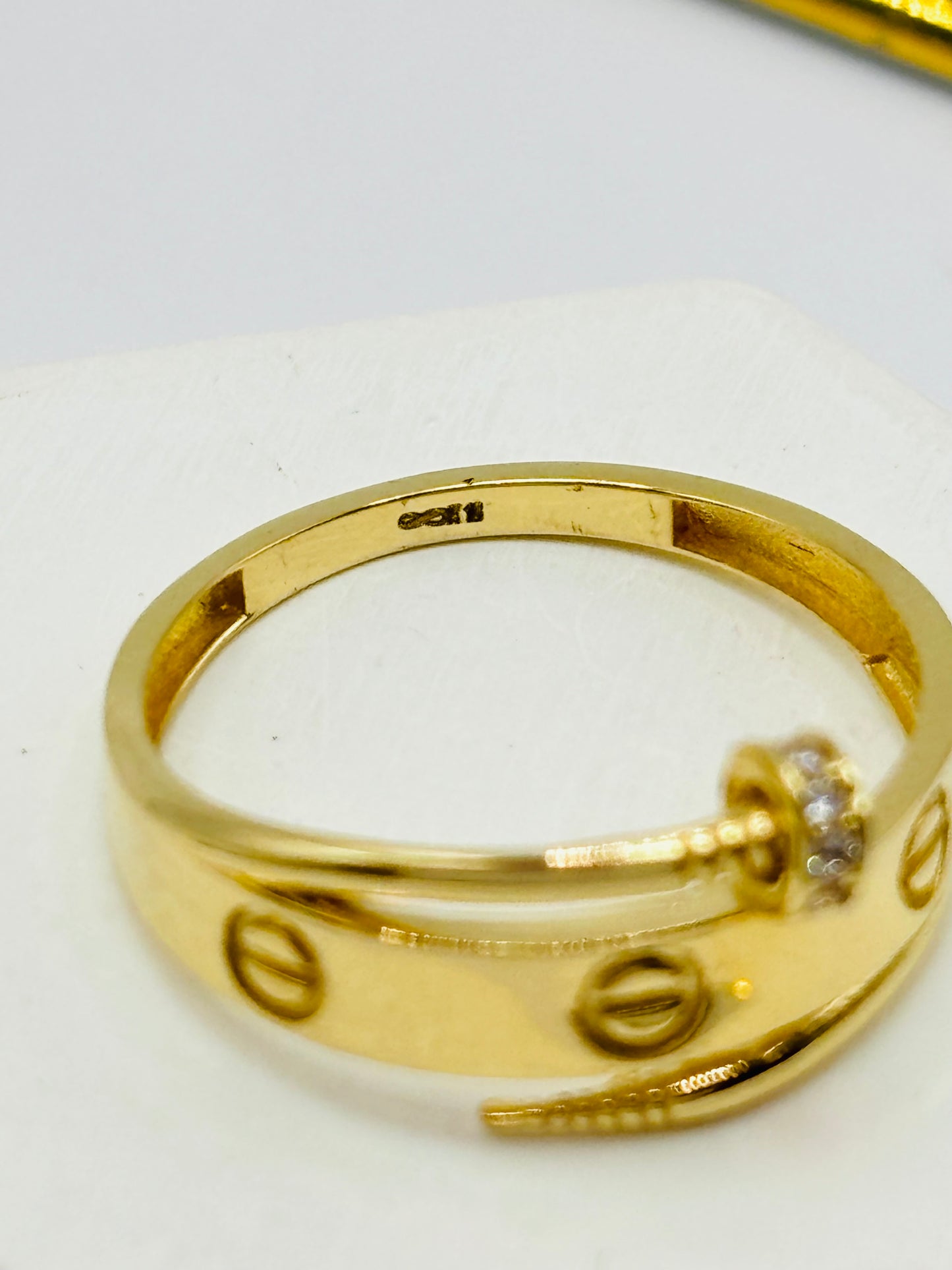 K18 Japan Gold Nail Ring