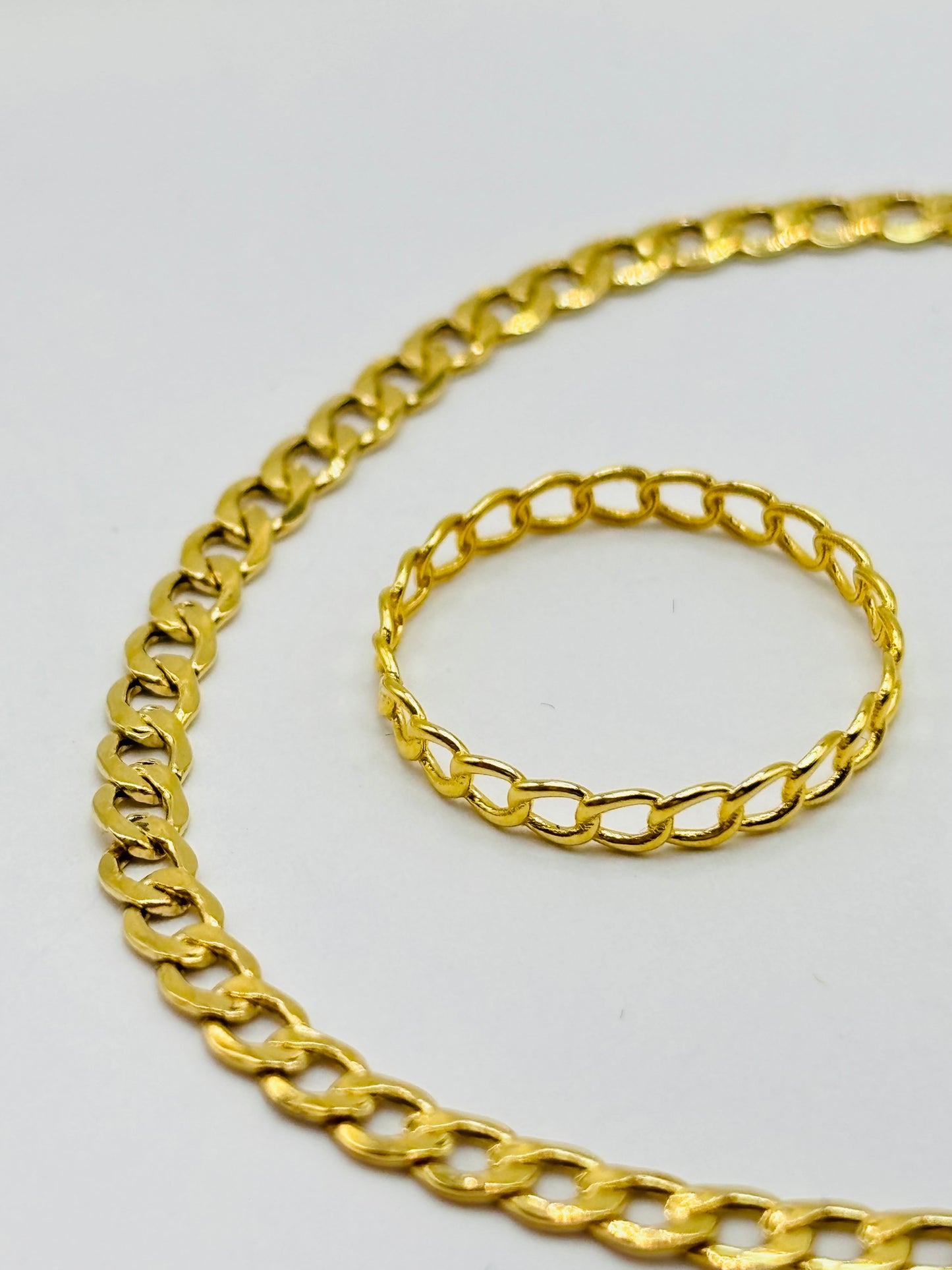 18K Gold Bracelet and Ring Set