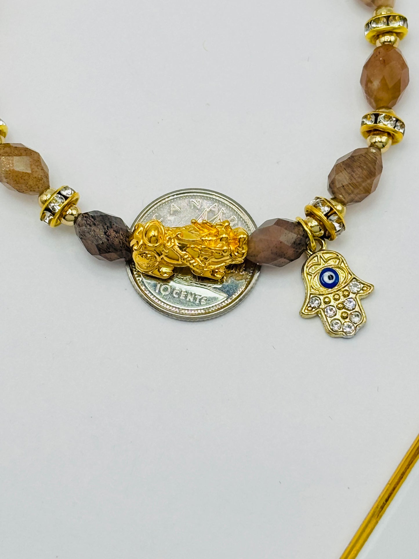 18K Gold Lucky Piyao/ Pi Xiu Sun Stone ( Hollow Empty Inside) Medium Size