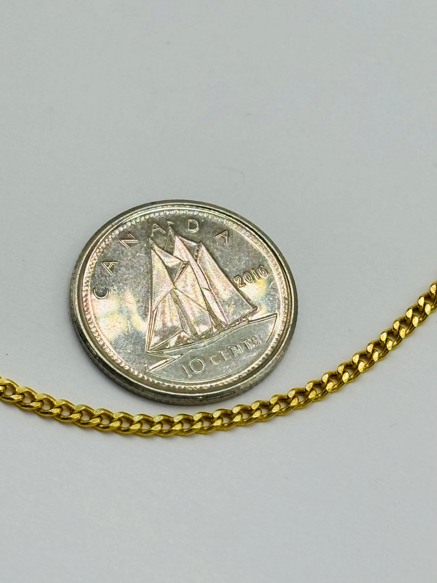 K18 Japan Gold Small Link Flat Bracelet