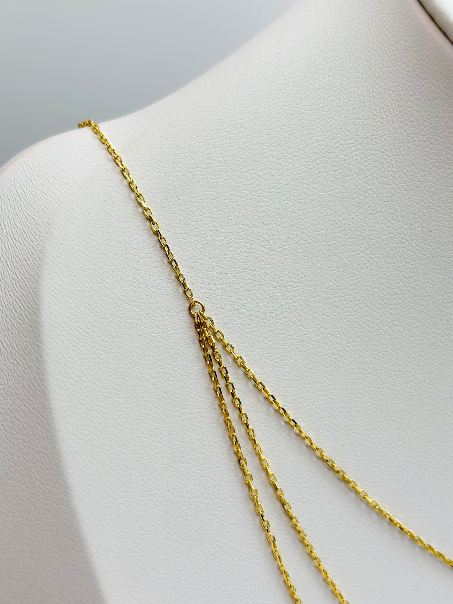K18 Japan Gold 3 Layered Necklace