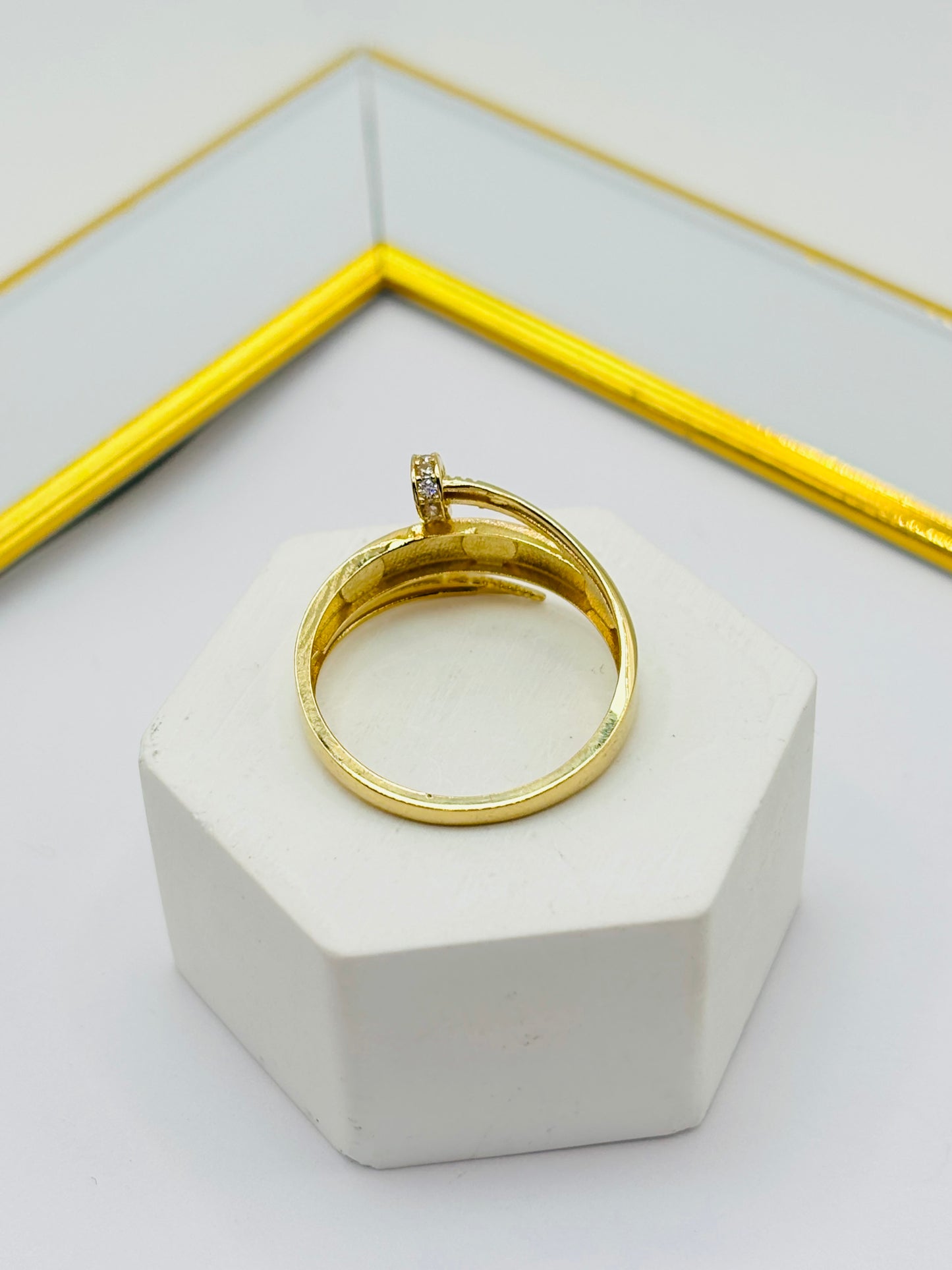 K18 Japan Gold Nail Ring