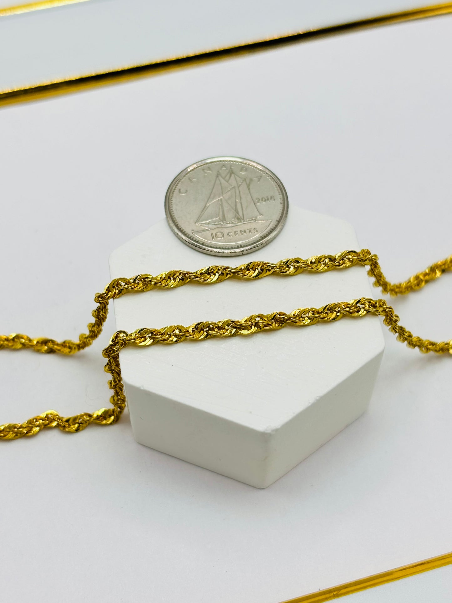 18K Gold Rope Chain 2.5mm width