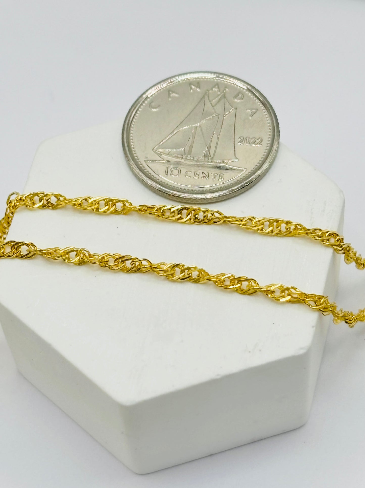 18K Gold Twisted Chain