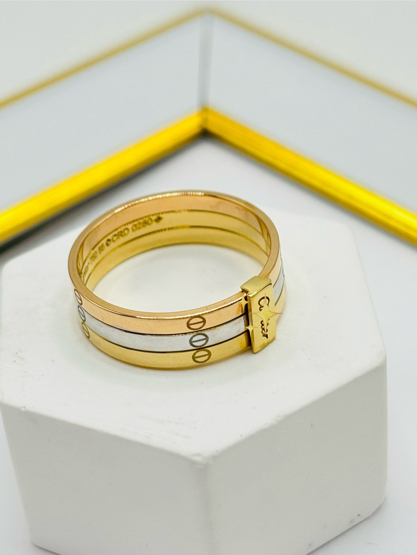 18K Gold Tri-color Ring (Please Read the Description)