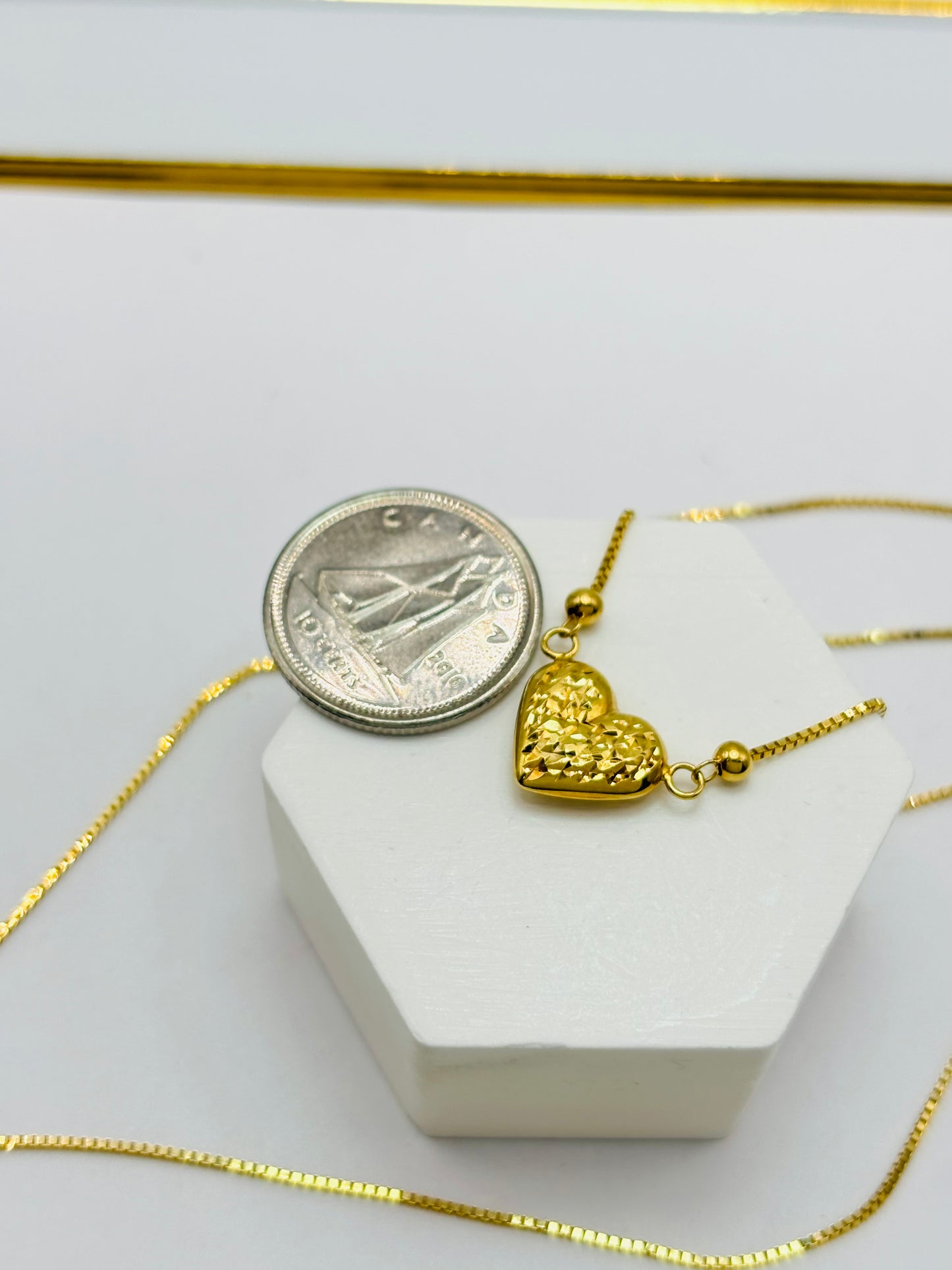 K18 Japan Gold Attached Heart Necklace
