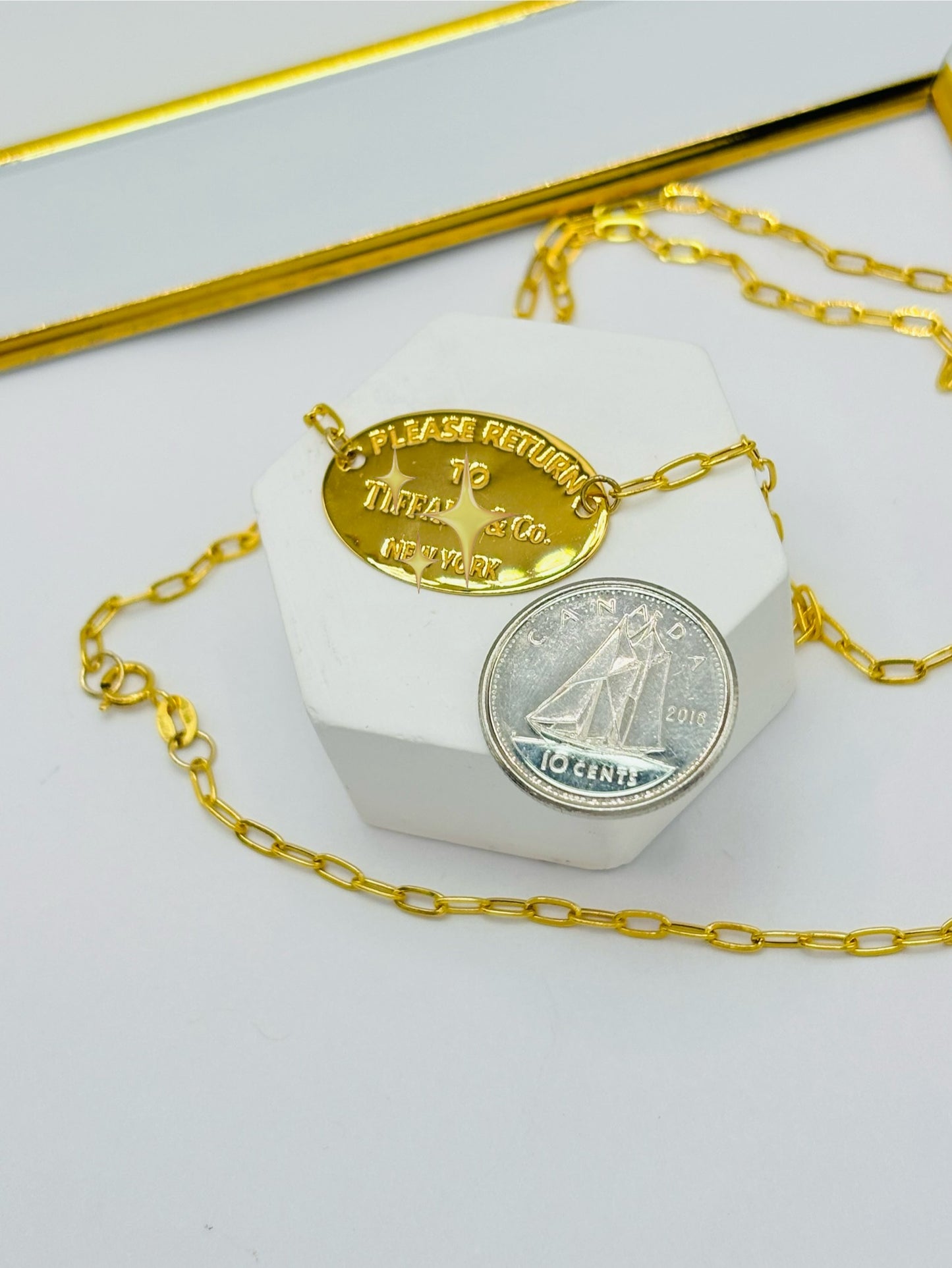 18K Gold Small Link Necklace
