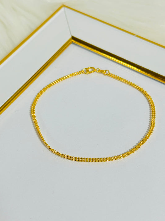 18K Gold Beaded Bracelet
