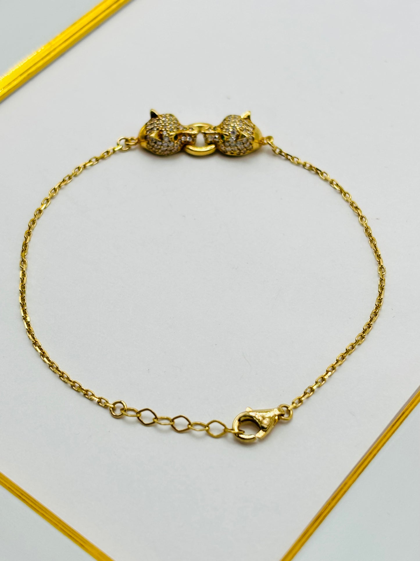 18K Gold Panther Bracelet