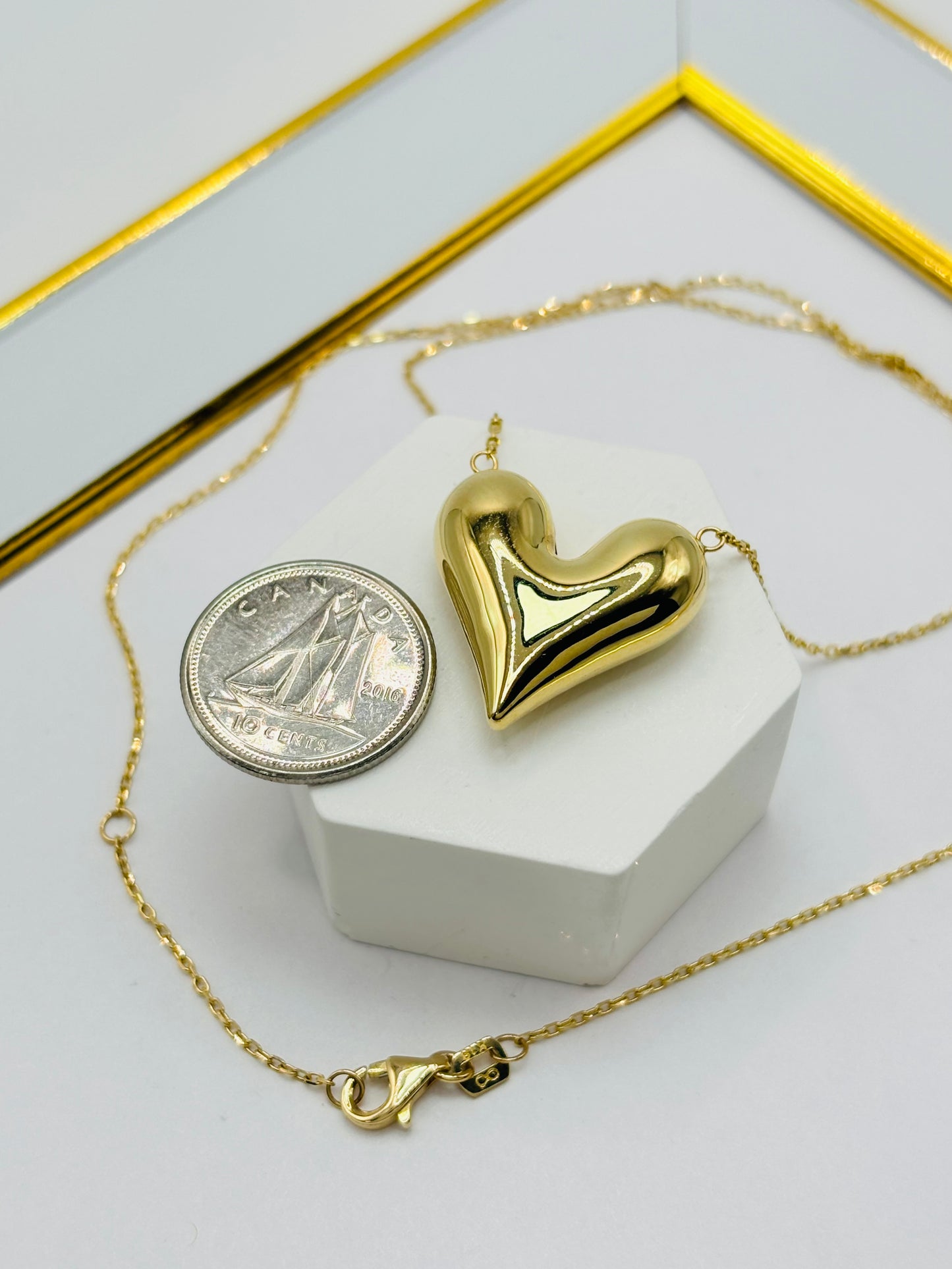 K18 Japan Gold Attached Heart Necklace